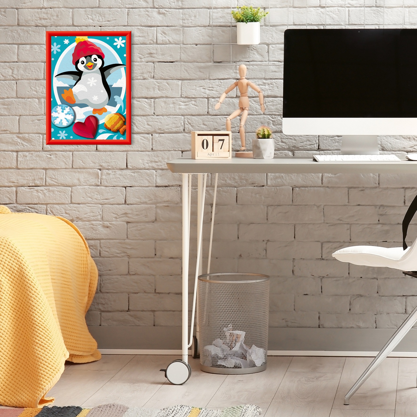 Ravensburger Malen nach Zahlen »CreArt, Fröhlicher Pinguin - mit Gibs gießen« Made in Europe