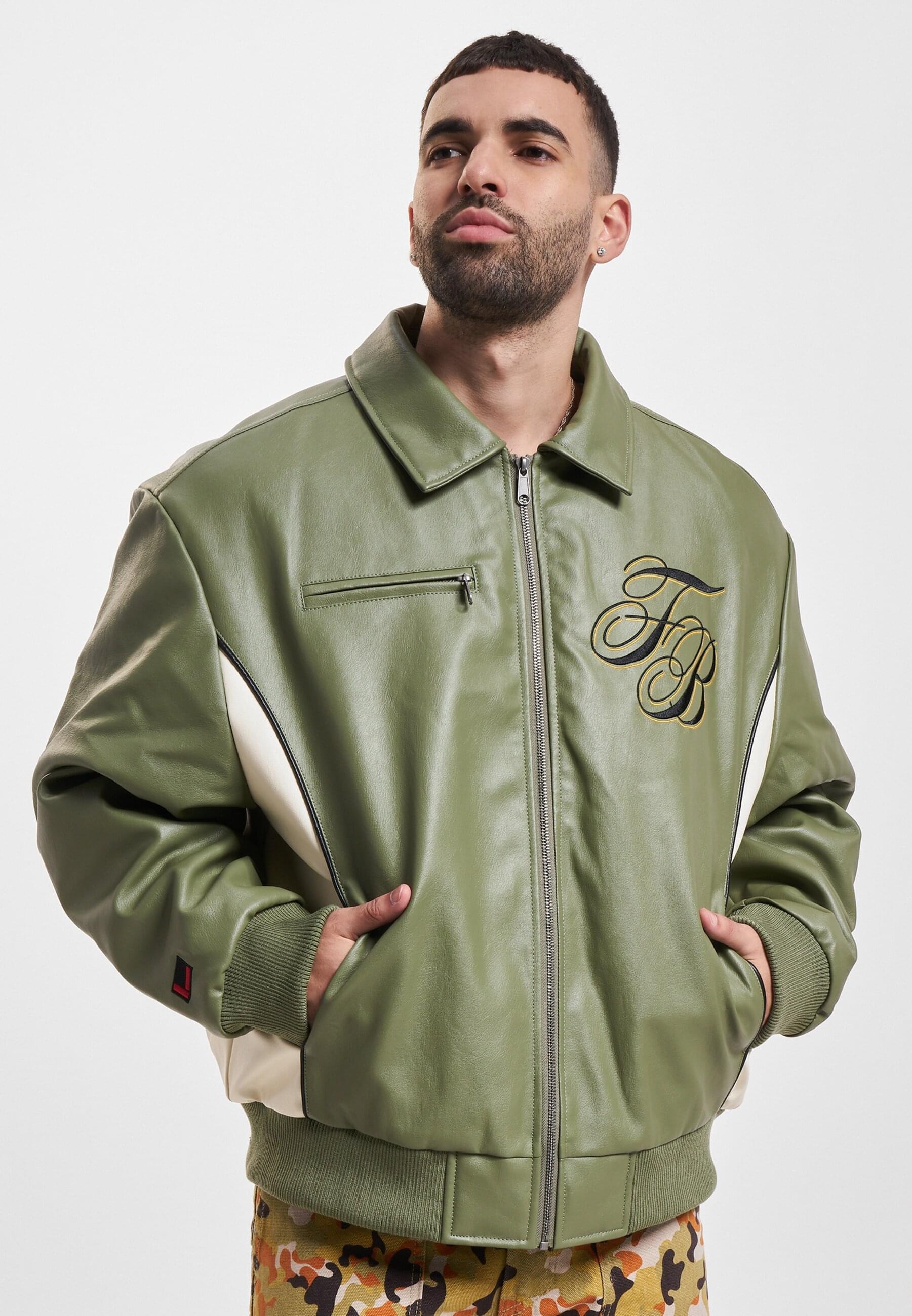 Fubu Collegejacke »Fubu Herren FM234-008-2 FUBU FB Initials Leather Coach Jacket«, (1 St.), ohne Kapuze