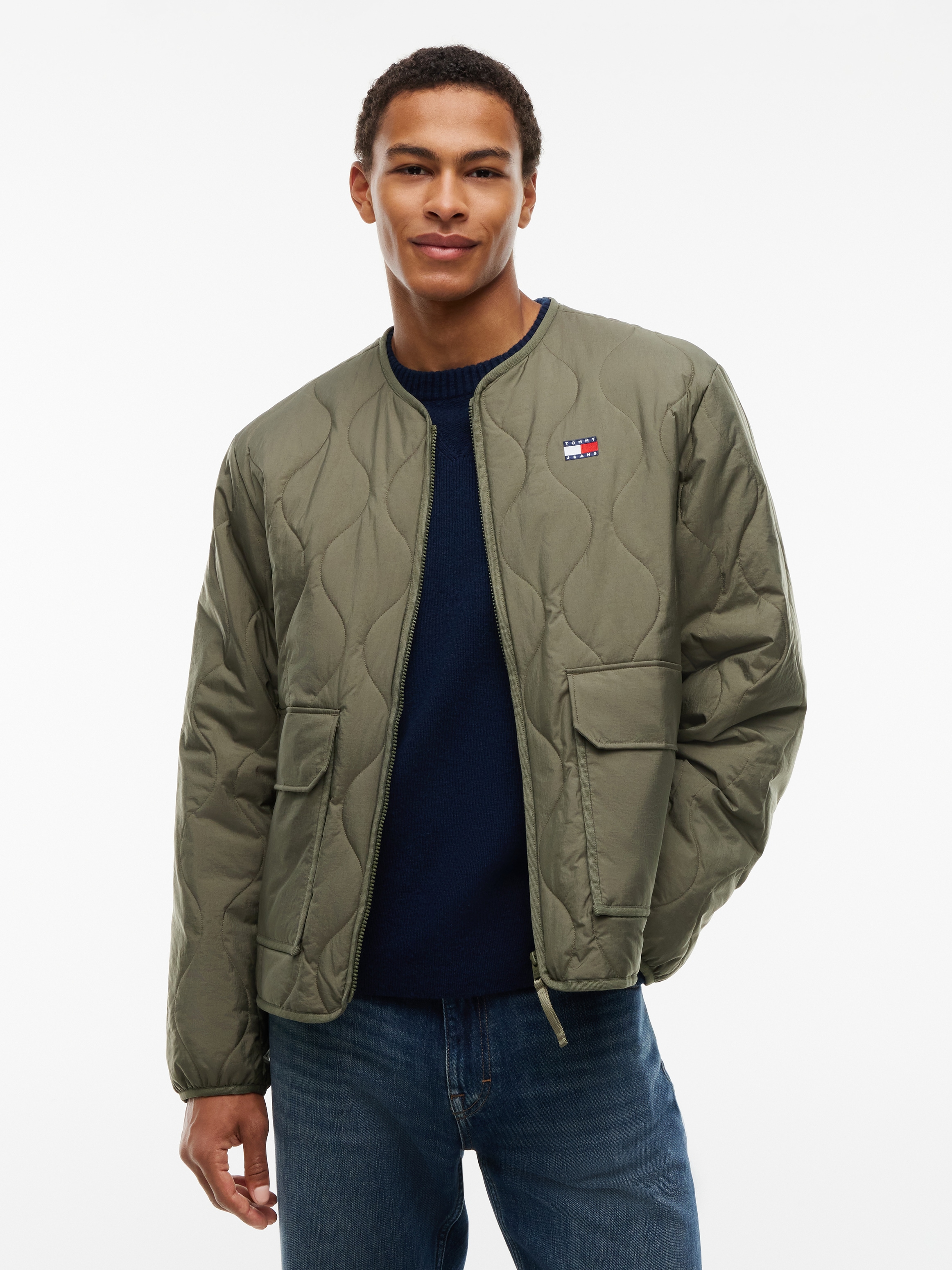 Tommy Jeans Steppjacke "QUILTING CITY JACKET" ohne Kapuze Regular fit mit Klappentaschen