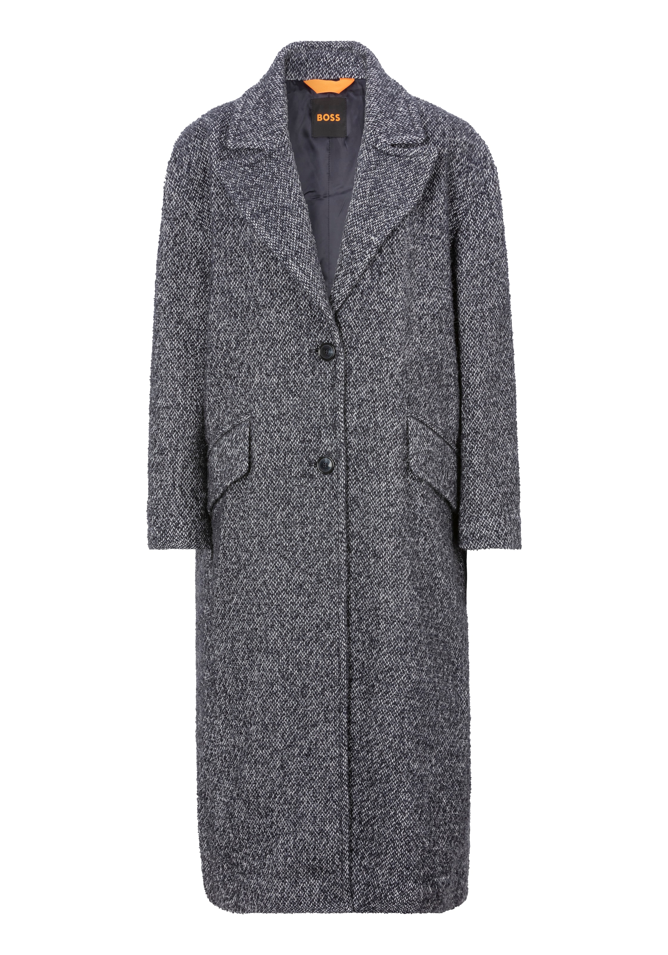 BOSS ORANGE Wollmantel "Covallina Premium Damenmode", mit tiefem Ausschnitt günstig online kaufen
