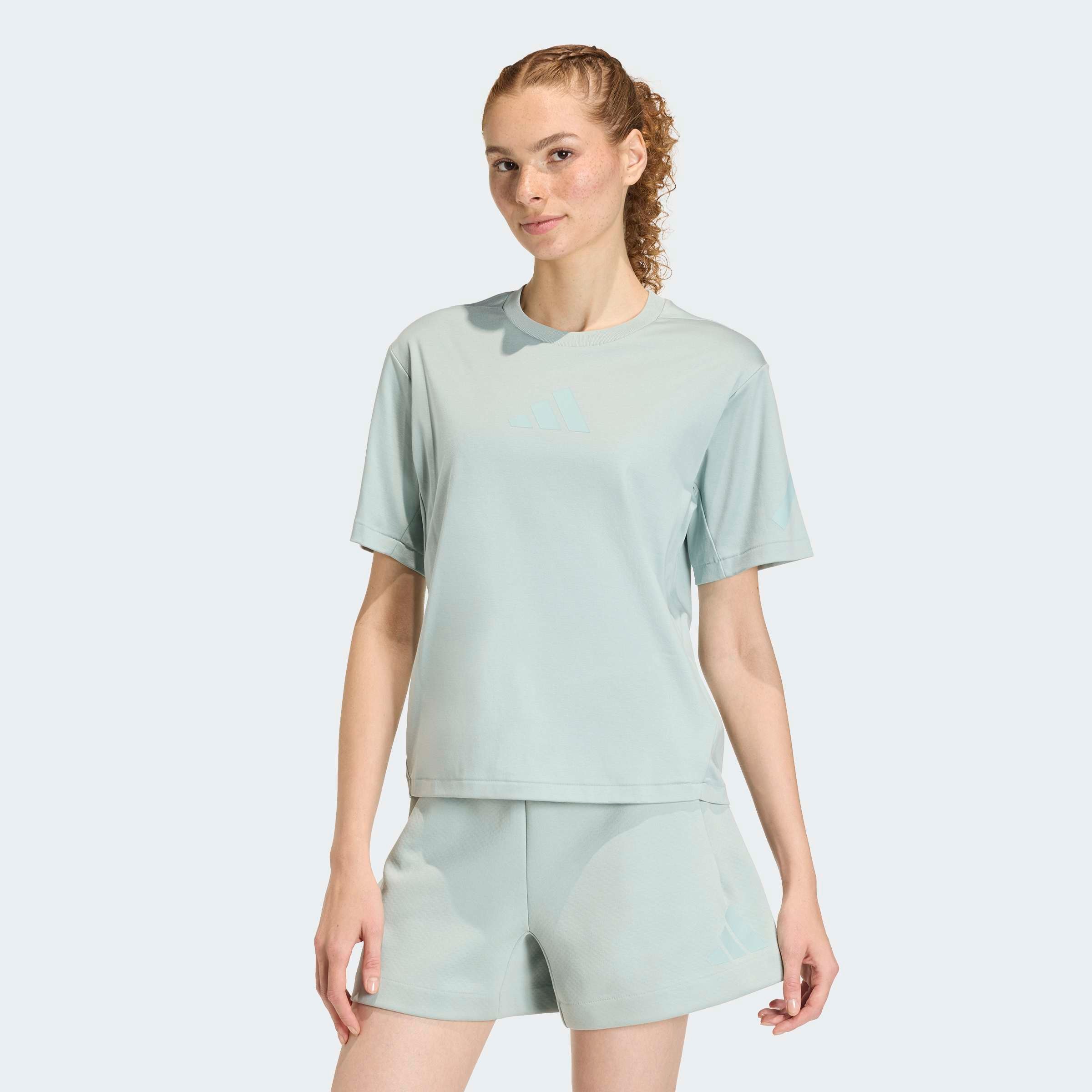 adidas Sportswear T-Shirt "W Z.N.E. TEE" für Erwachsene, mit Rundhalsausschnitt, ohne Verschluss, aus Baumwolle