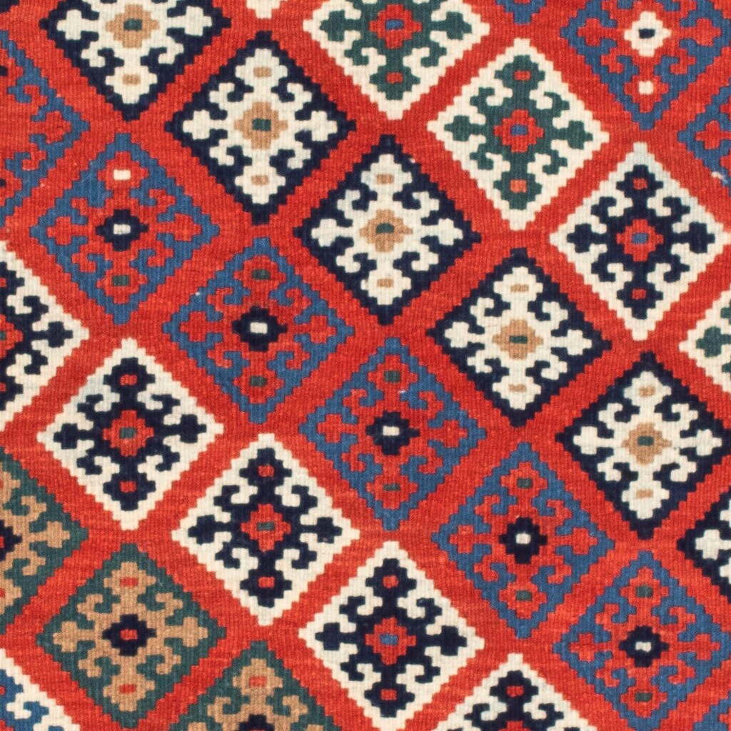 morgenland Wollteppich »Kelim - Oriental quadratisch - 103 x 100 cm - mehrfarbig«, quadratisch
