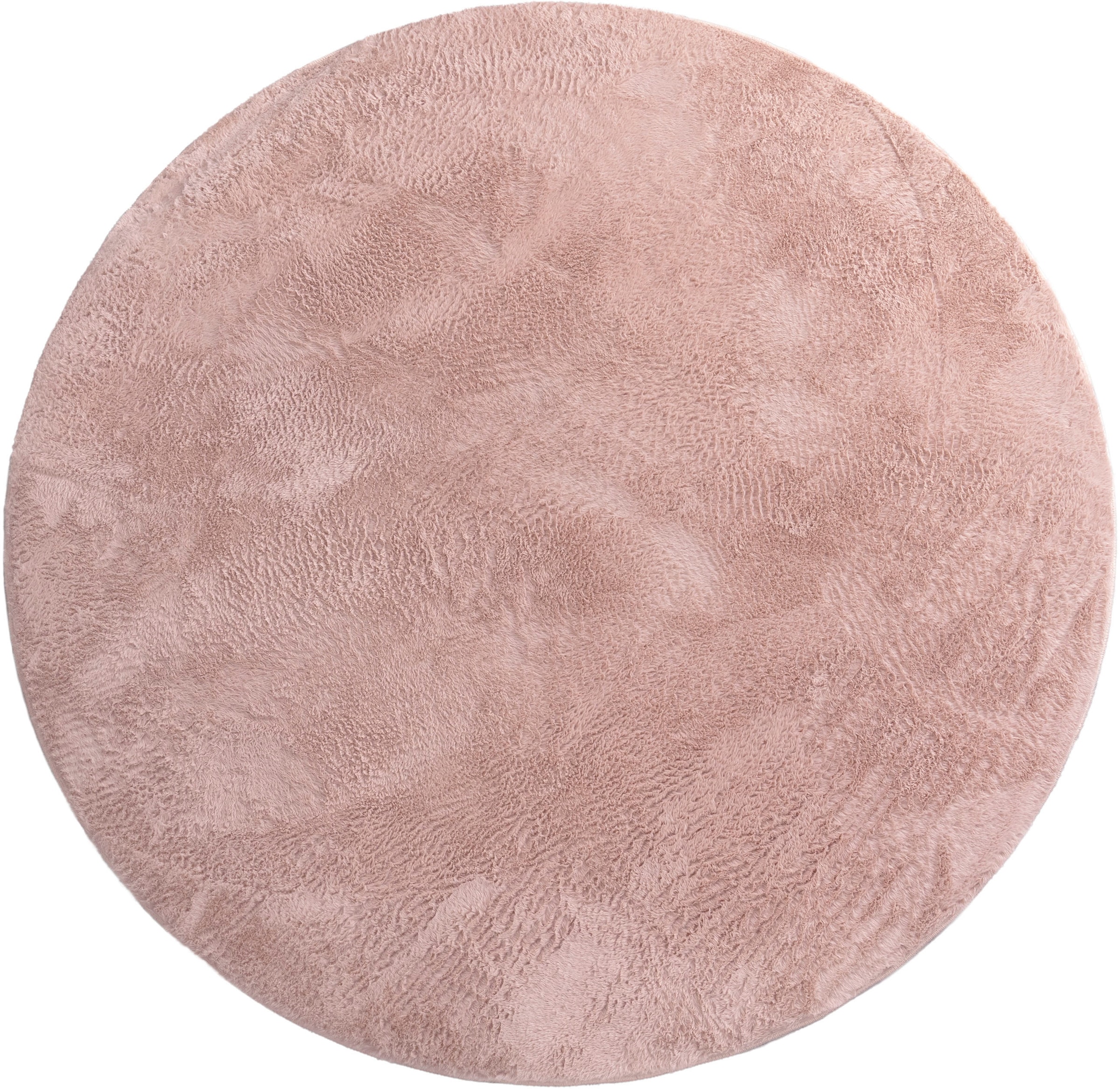 Paco Home Fellteppich »Kunstfell Soft 380«, rund, 14 mm Höhe, Langflor, Kuschelteppich - besonders weich, Uni-Farben