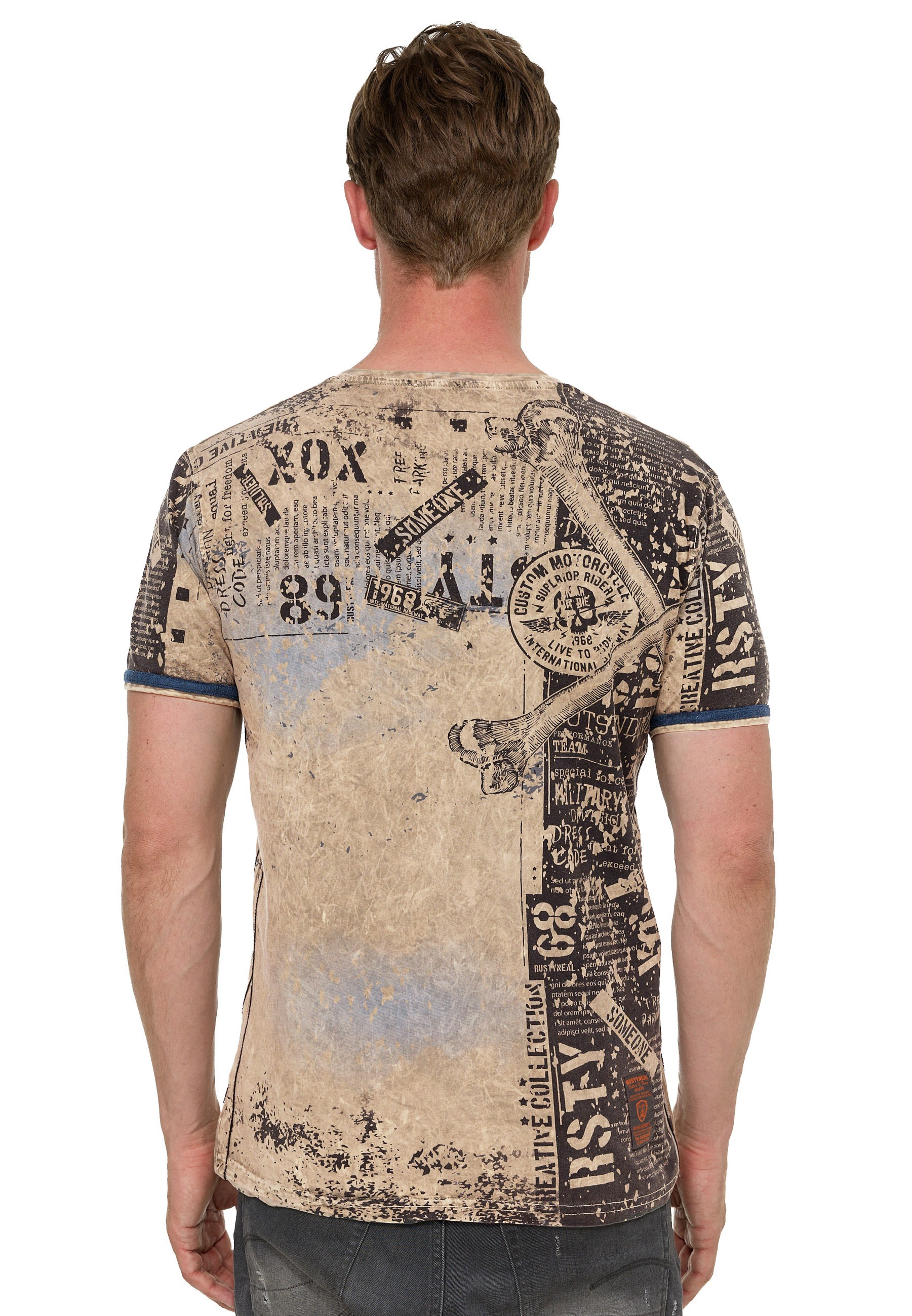 Rusty Neal T-Shirt »Rusty Neal T-Shirt«, mit coolem Allover-Print