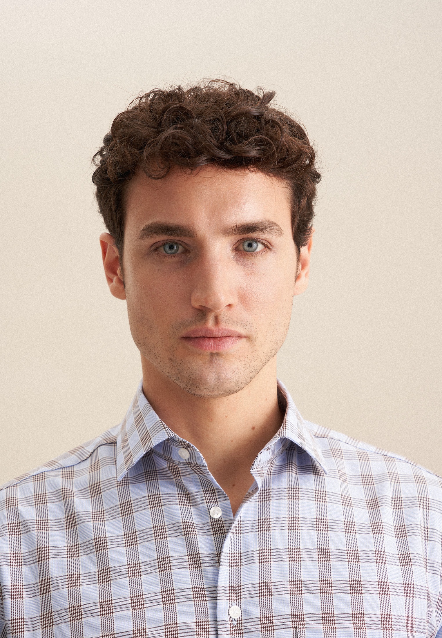 Thumbnail - seidensticker Businesshemd "Comfort" Comfort 1/1 Kentkragen Karo