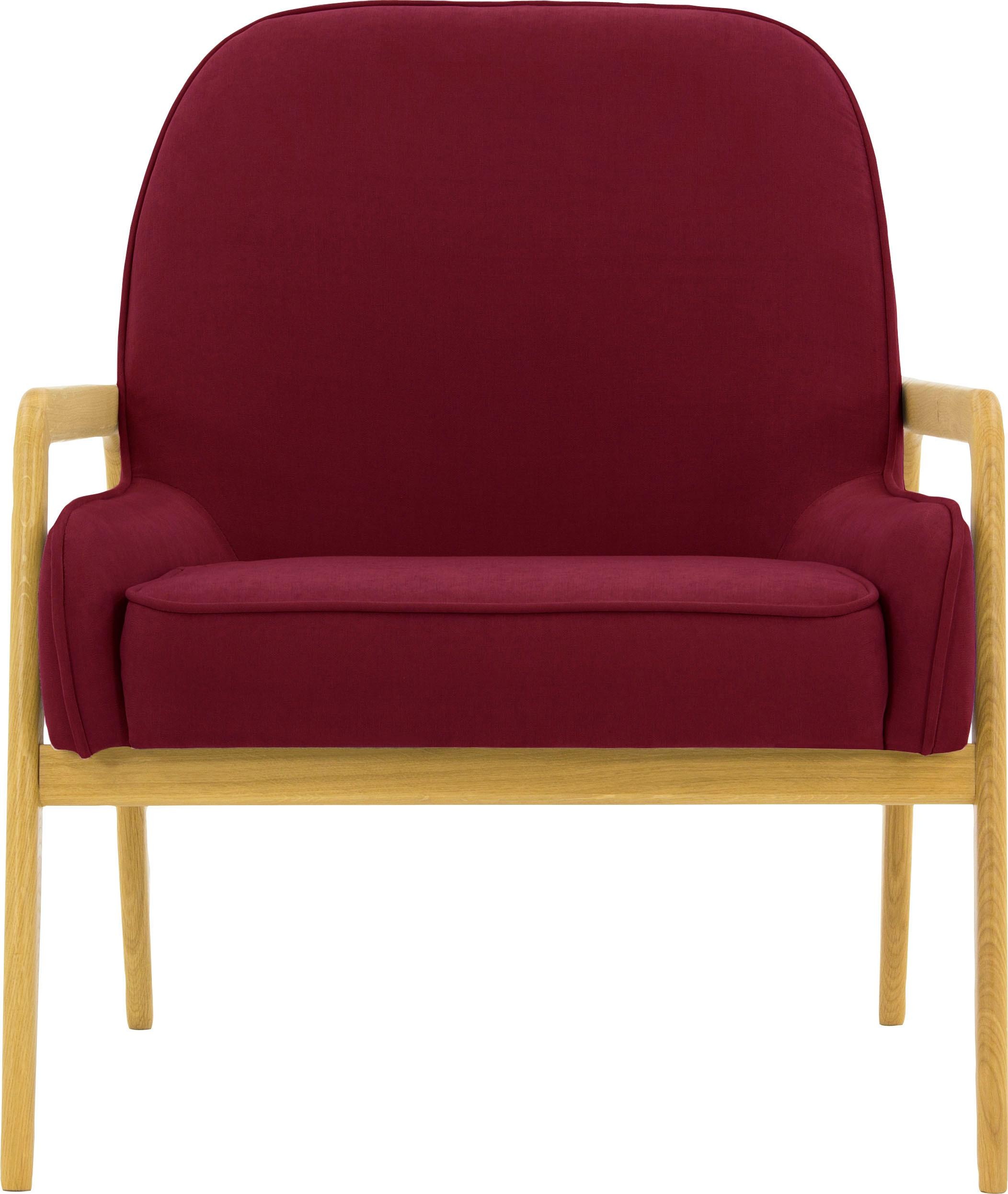 Home affaire Sessel "Braga" wahlweise mit Gestell aus Eiche in dunkel oder günstig online kaufen