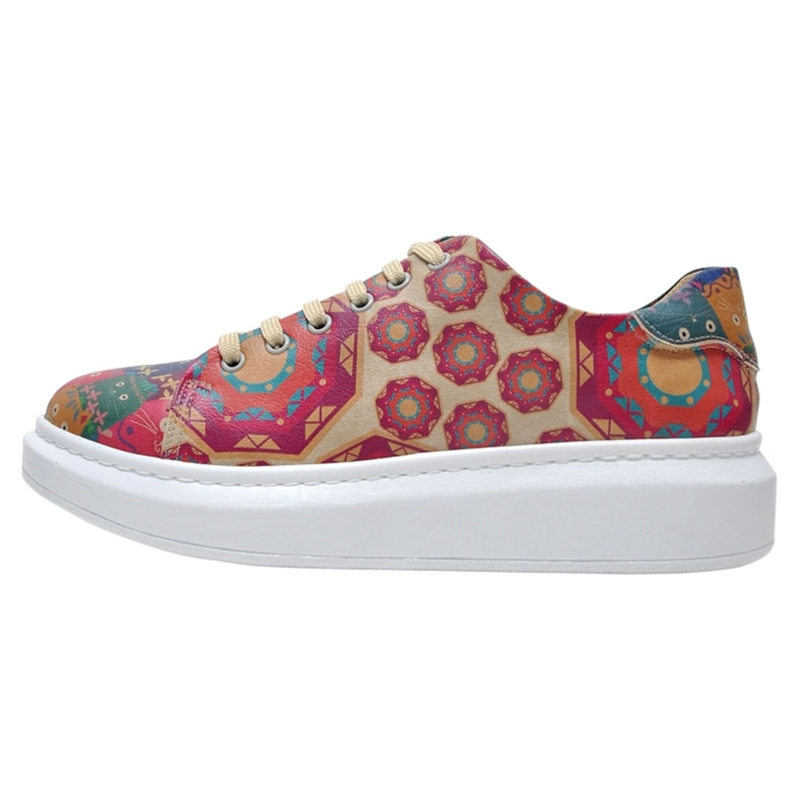 DOGO 1100000002199 "Myra Low-Top Sneaker Birds Chirping Damen Sneaker, Myra Low-Top" Handgefertigt