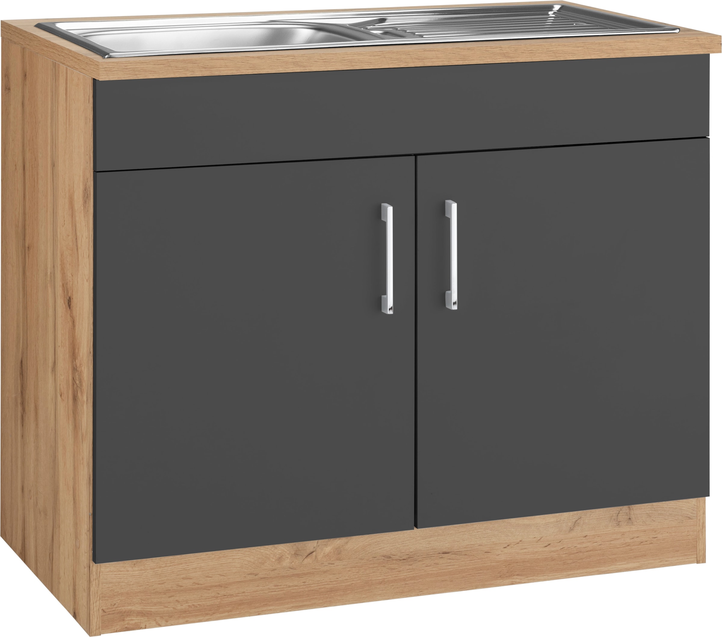 HELD MÖBEL Spülenschrank »Colmar«, 100 cm, mit Metallgriff bestellen | BAUR