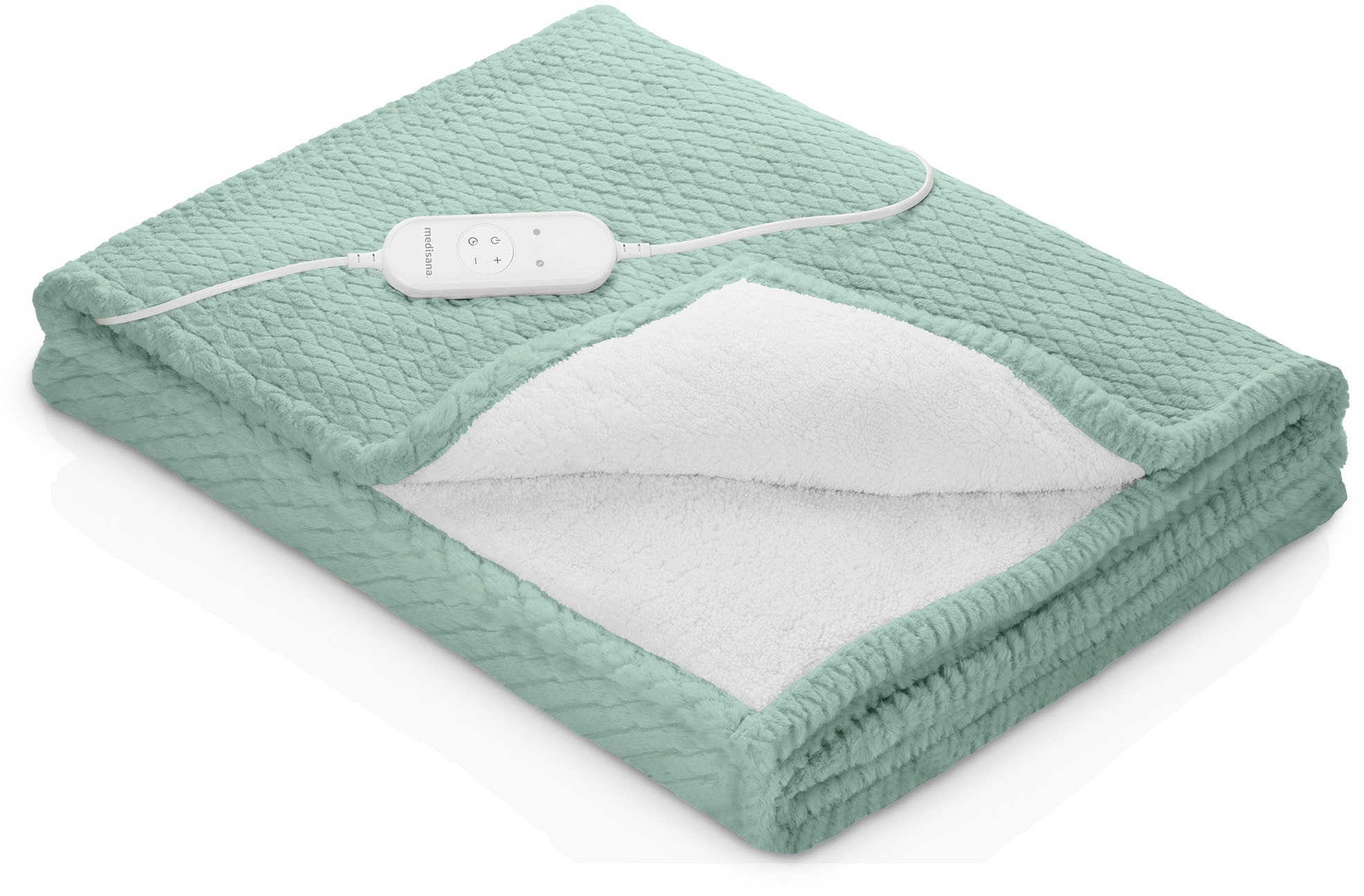 MEDISANA Heizdecke "HB 417"grün, Fleece, B:130cm H:180cm T:2cm, Heizdecken, Heizdecke, 9 Temperaturstufen, autom. Abschaltung, Überhitzungsschutz