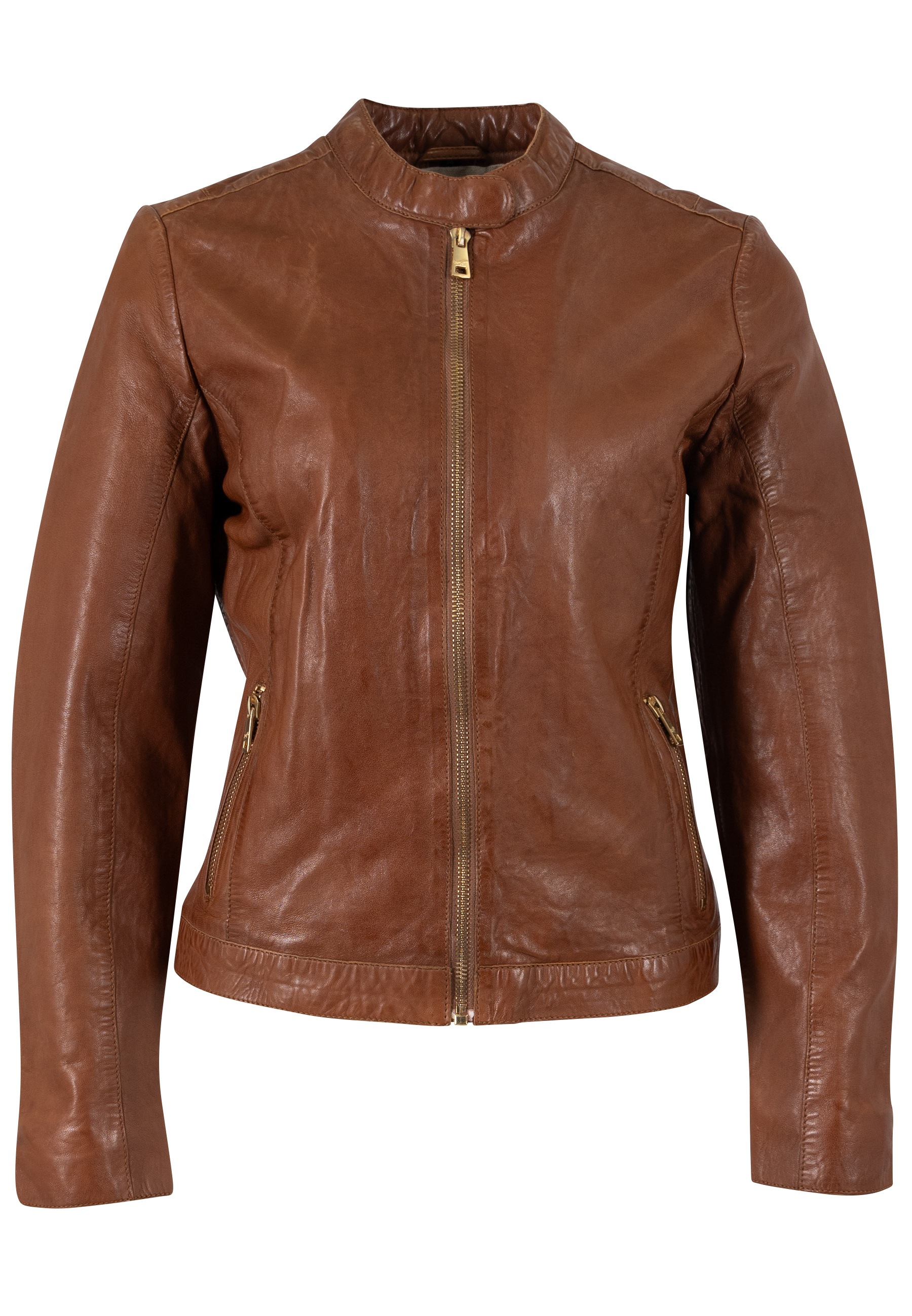 Mauritius Lederjacke "MWKawira" mit Stehkragen günstig online kaufen