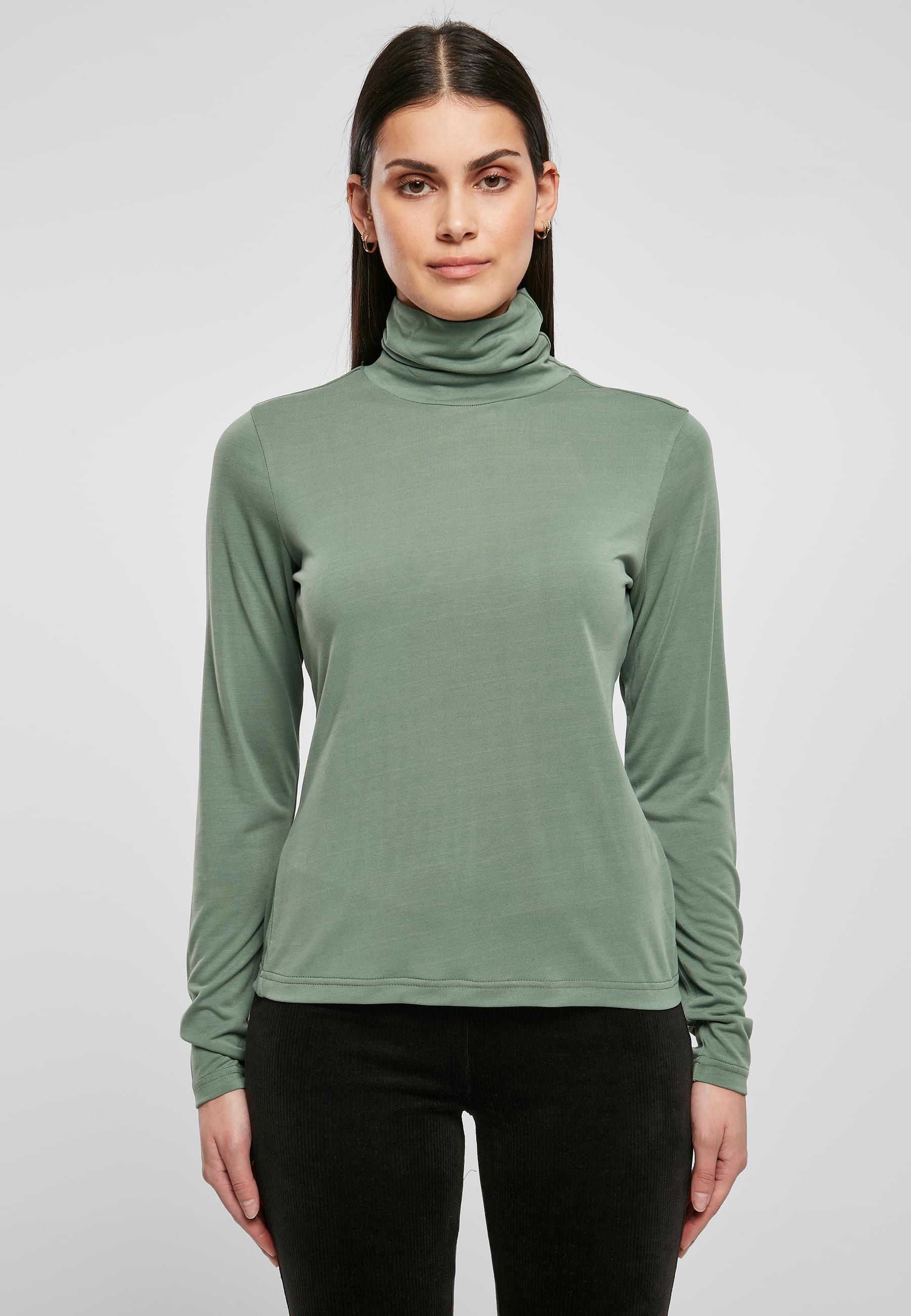 URBAN CLASSICS Langarmshirt »Urban Classics Damen Ladies Modal Turtleneck Longsleeve«, (1 tlg.)