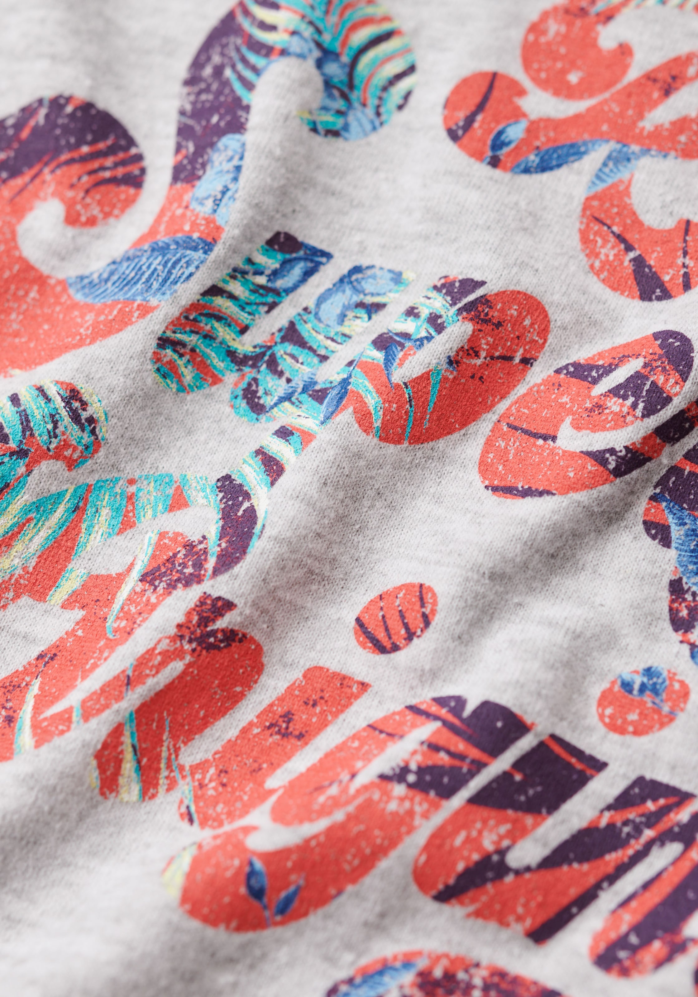 Superdry Print-Shirt »FLORAL SCRIPTED CAP SLV TEE«