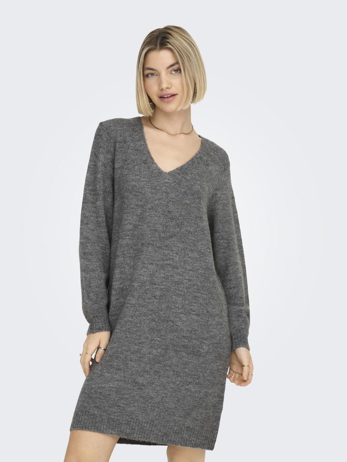 Strickkleid »JDYELANORA L/S V-NECK DRESS KNT NOOS«