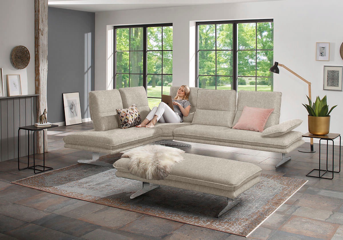 W.SCHILLIG Ecksofa "broadway, Designsofa, mit tollem Sitzkomfort, L-Form", günstig online kaufen