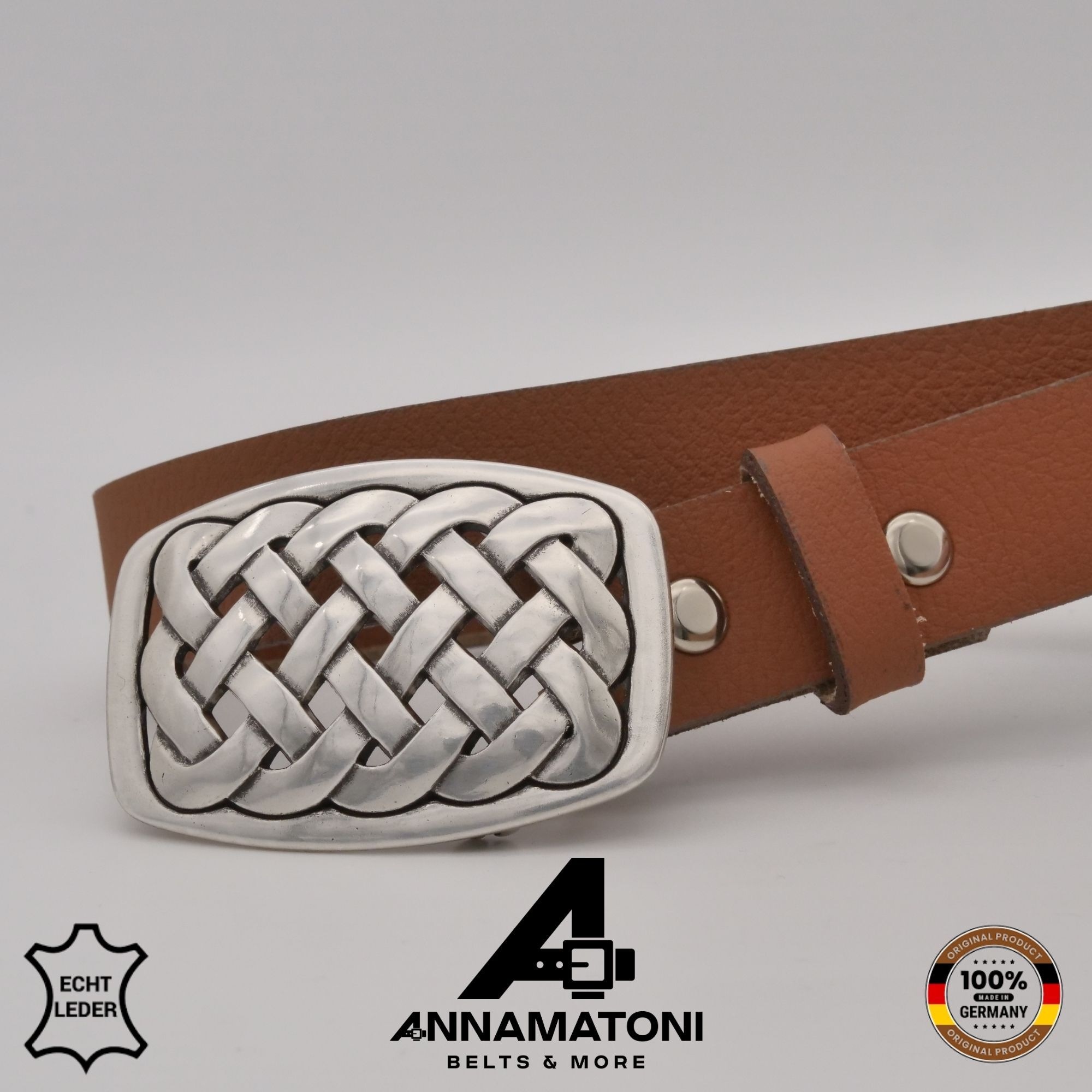 AnnaMatoni Ledergürtel »AnnaMatoni Damen Leder Gürtel 2,5cm Breit echt Leder Gürtel Made«