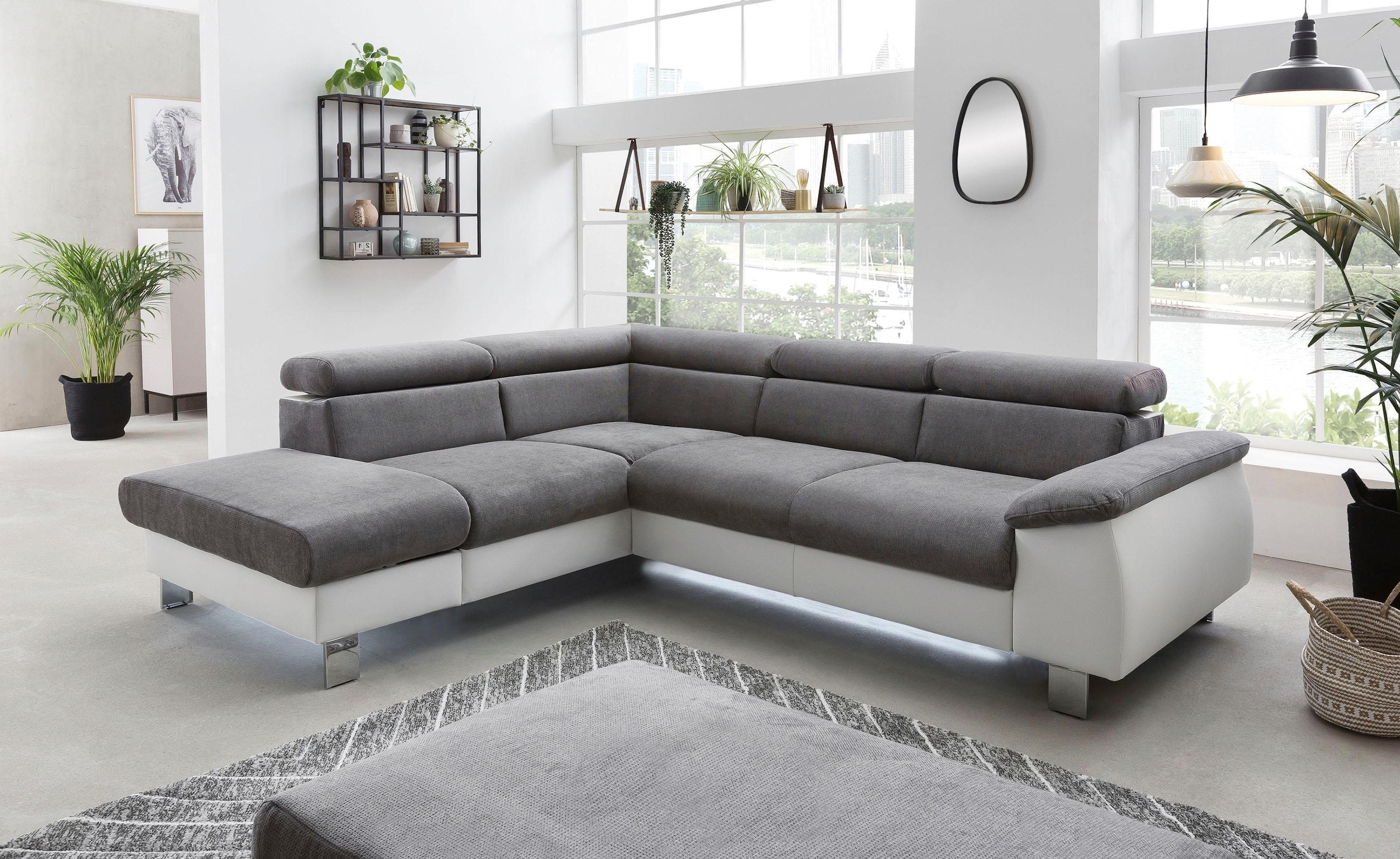 COTTA Polstergarnitur "Komaris L-Form", (Set), Set bestehend aus: Ecksofa m günstig online kaufen