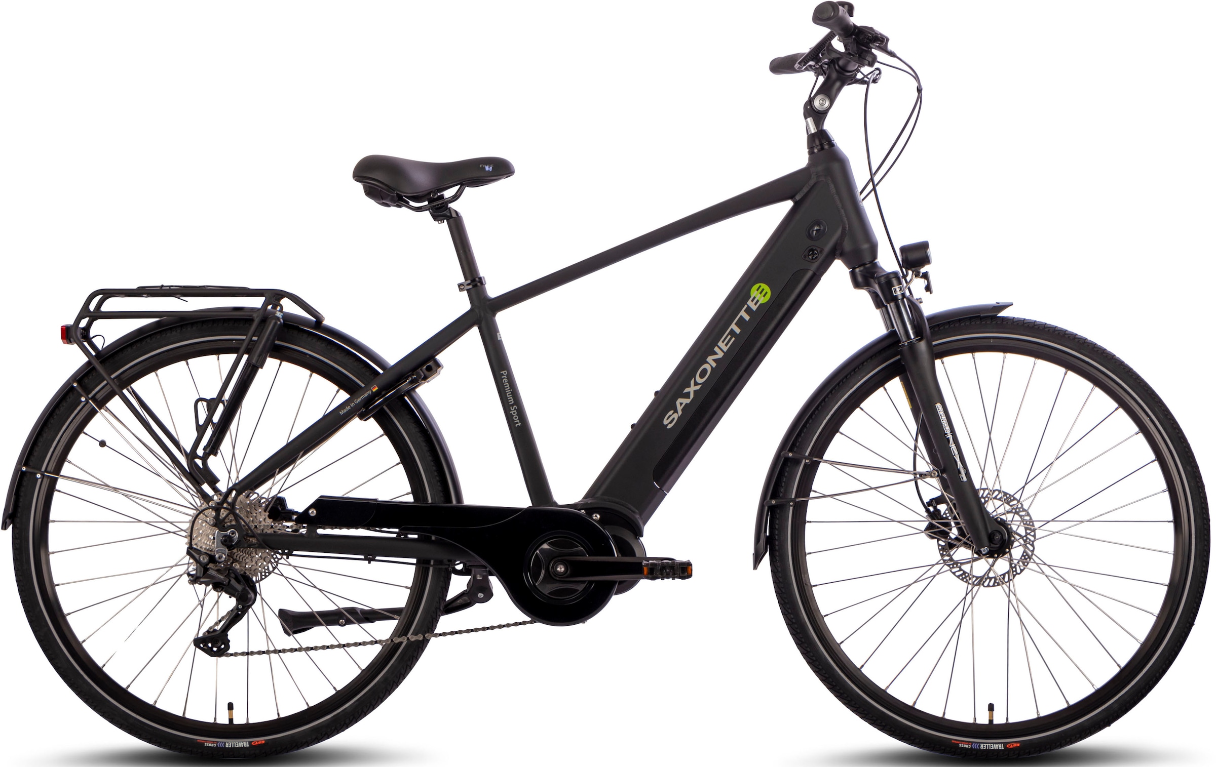 SAXONETTE E-Bike »Premium Sport (Diamant)«, 10 Gang, Mittelmotor 250 W, Pedelec