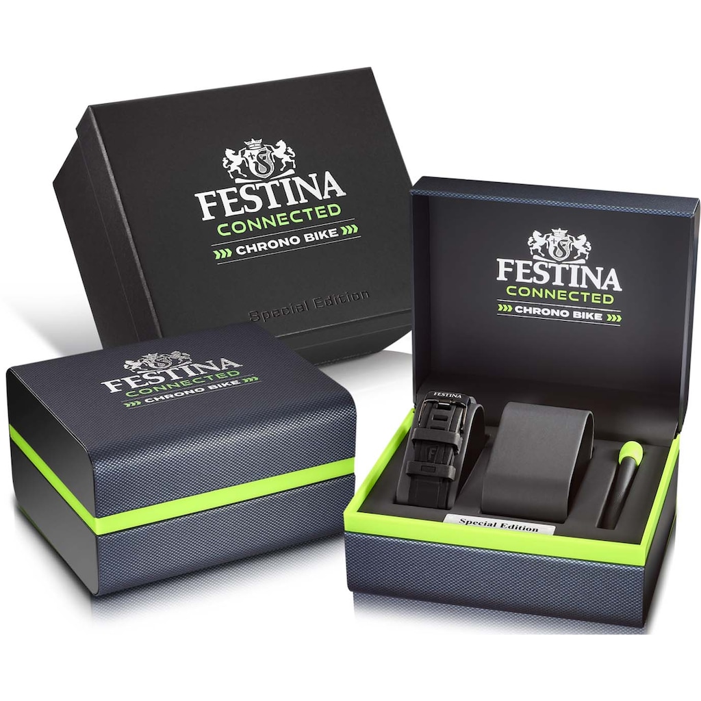 Festina Chronograph »Chrono Bike Connected, F20646/1«, (Set, 3 tlg., Uhr mit Wechselband und Werkzeug)