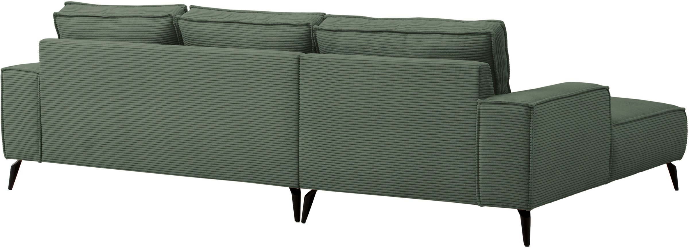 andas Ecksofa »TVINNU, L-Form in Cord, Sofa«, wahlweise Recamiere rechts/links, schwarze Füße, bequemer Sitzkomfort