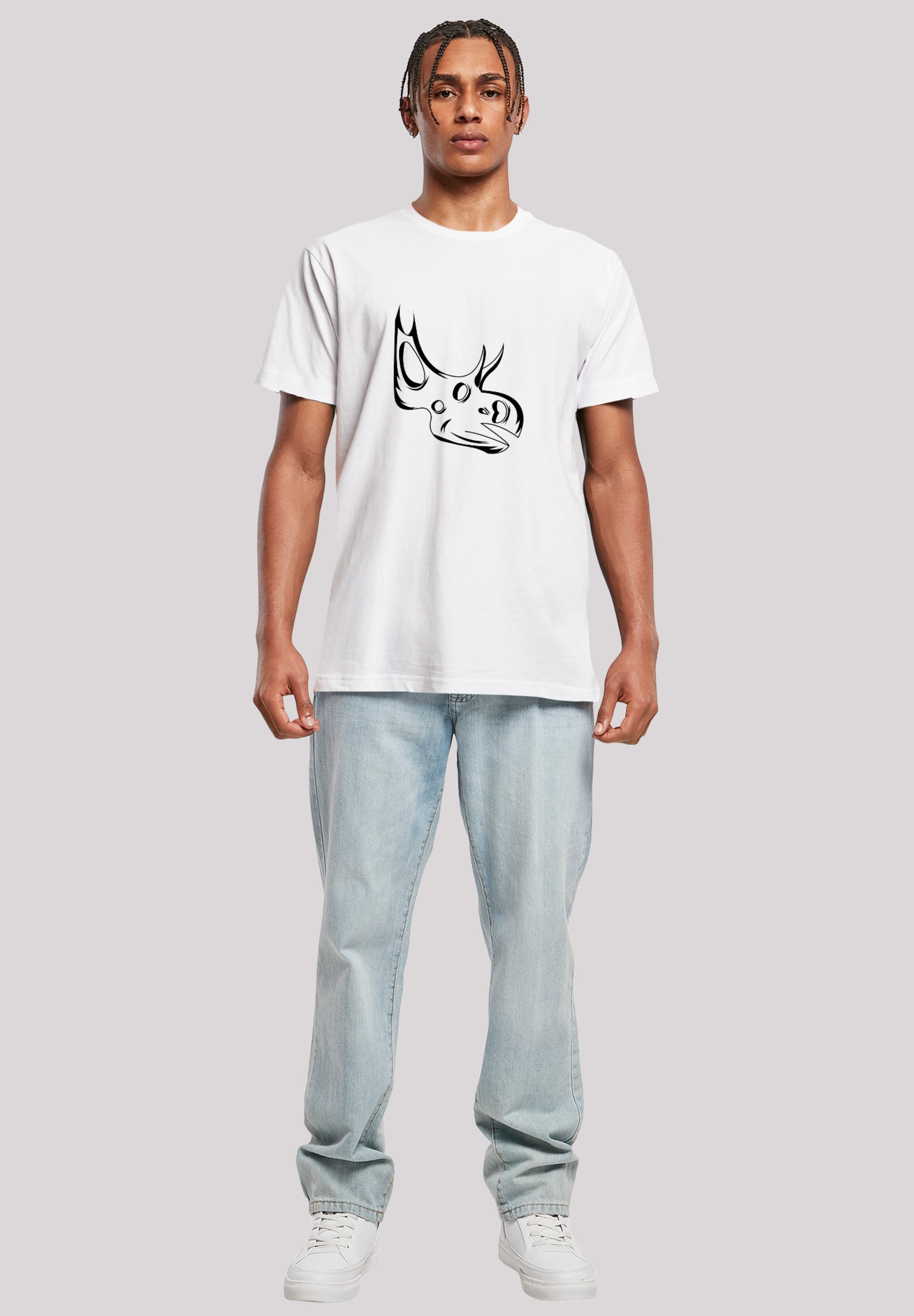 F4NT4STIC T-Shirt »Dinosaurier Sinoceratops Skull«, Premium Qualität