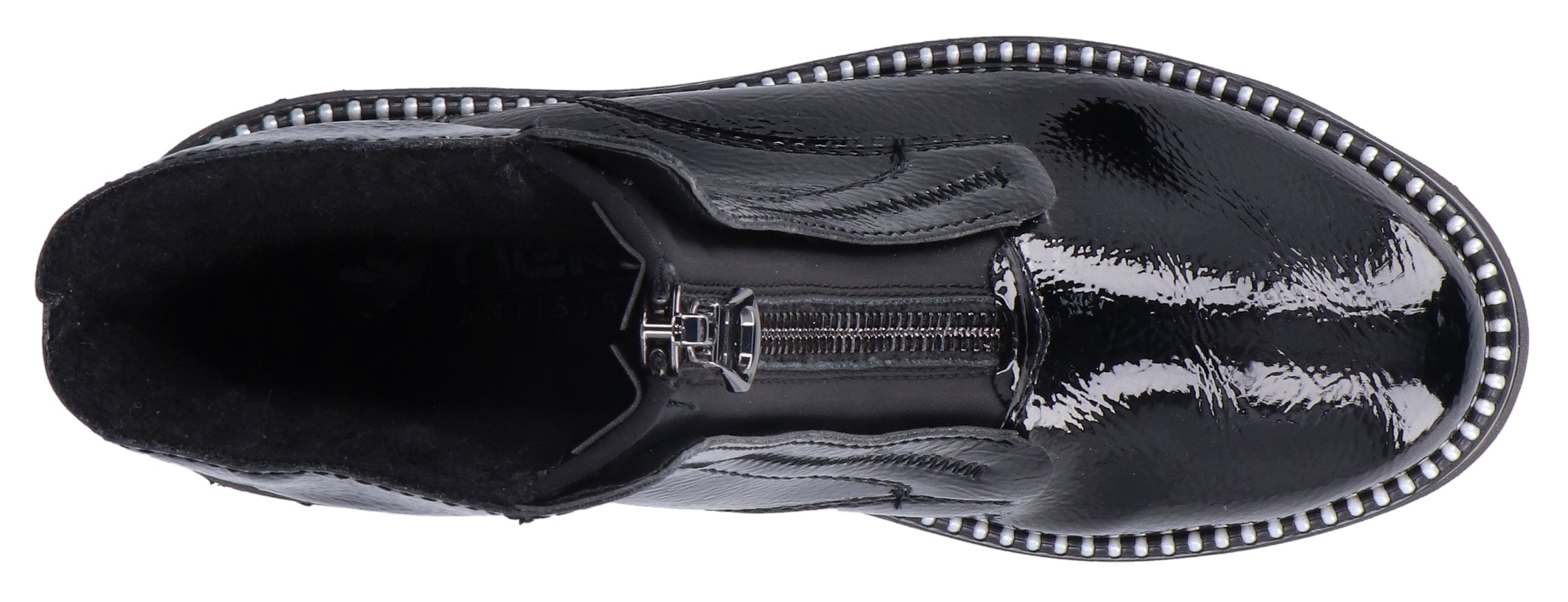 Rieker Winterstiefelette, Boots, Front Reißverschluss, Profilsohle, Nieten besetzter Rahmen