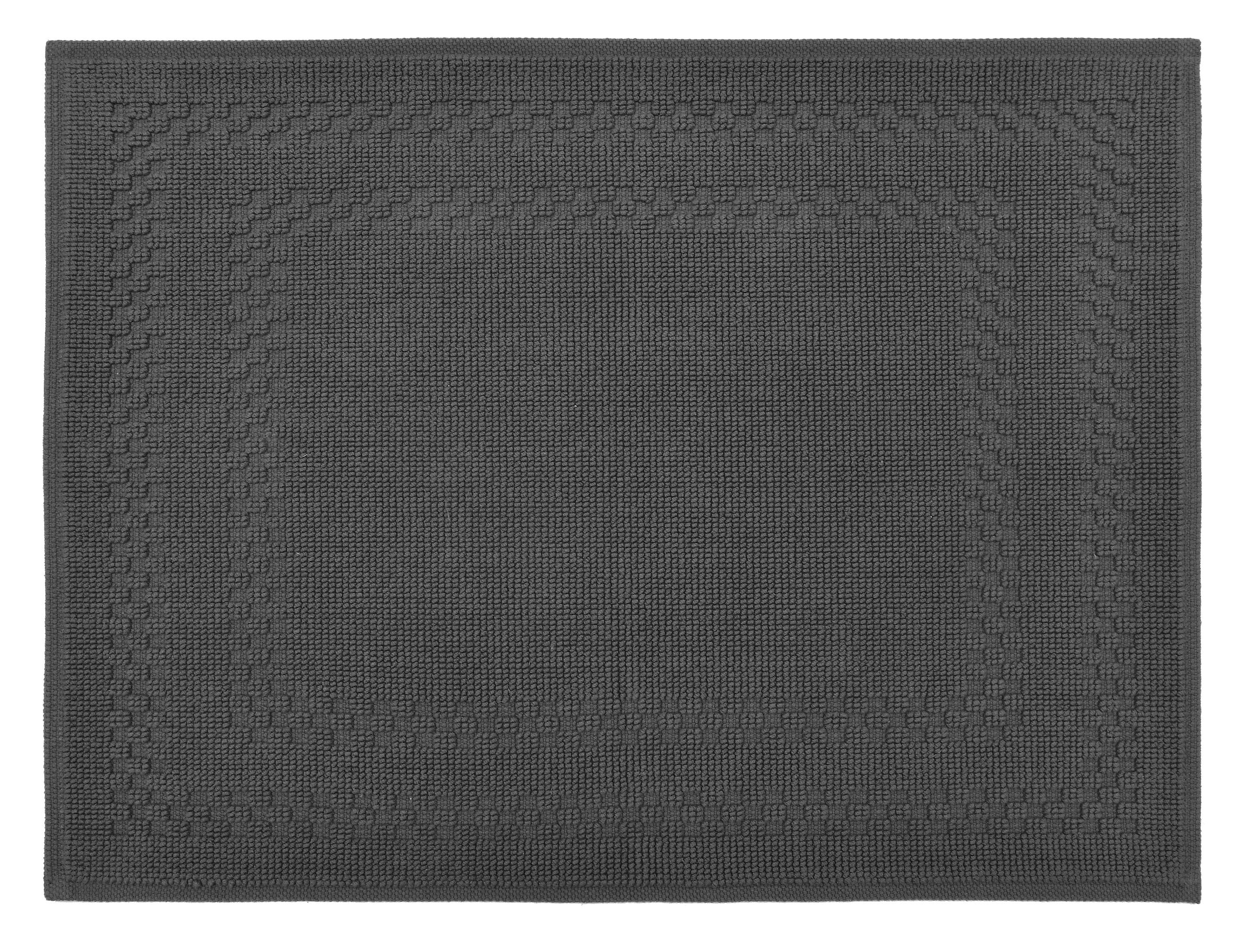 OTTO home Badematte »Regona, 2 tlg. Hotelmatten-Set, 50x70 cm« Höhe 5 mm rutschhemmend beschichtet schnell trocknend 2-teiliges Set, einfarbig, Badematten Set, 100% Baumwolle