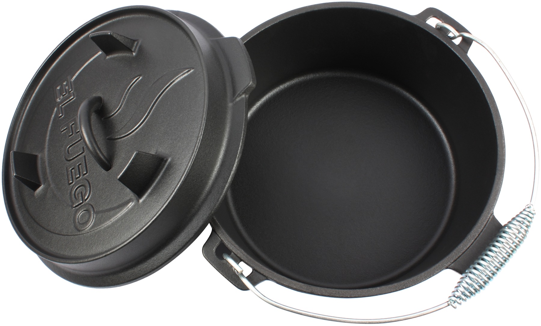 Kasserolle EL FUEGO "El Fuego Dutch Oven", schwarz, B:35,2cm H:19cm L:33cm, Töpfe, Kasserolle, aus Gusseisen, mit spezieller Oberflächenveredelung, 7,2 l 2