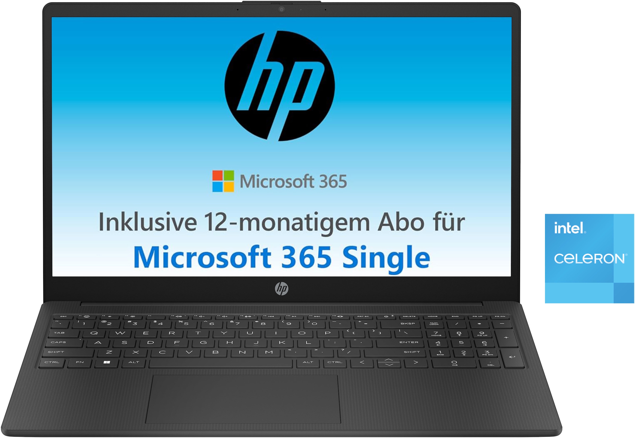 HP Notebook "15-fd0216ng", 4 GB RAM 128 GB SSD, Celeron, Windows 11, schwarz, Notebooks