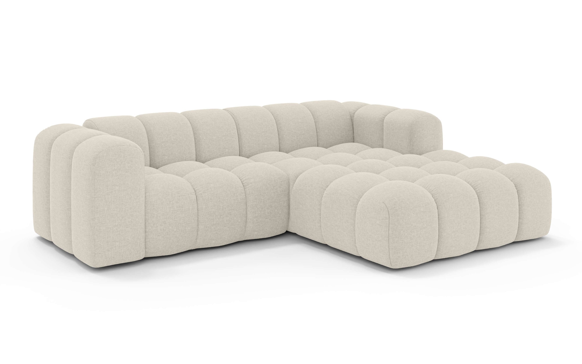 OTTO home Ecksofa »KALLIE Design-Sofa mit Wellenunterfederung, Bubble-Optik, 248/186/72cm«, moderne Steppung, hoher Sitzkomfort und modernes Design