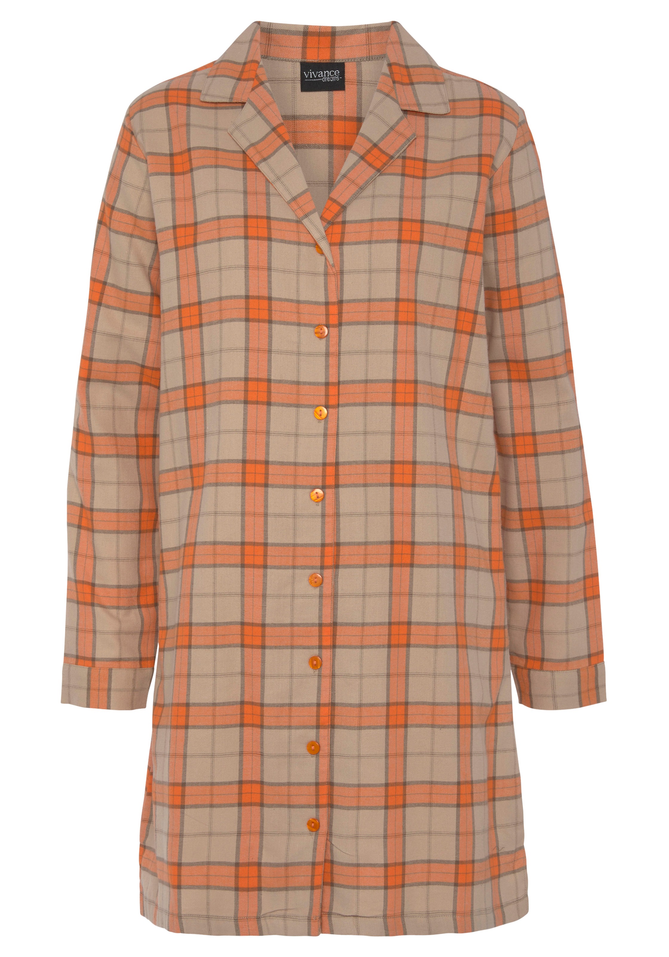 Vivance Dreams Nachthemd Ohne Taschen aus kuschelig weichem Flanell günstig online kaufen