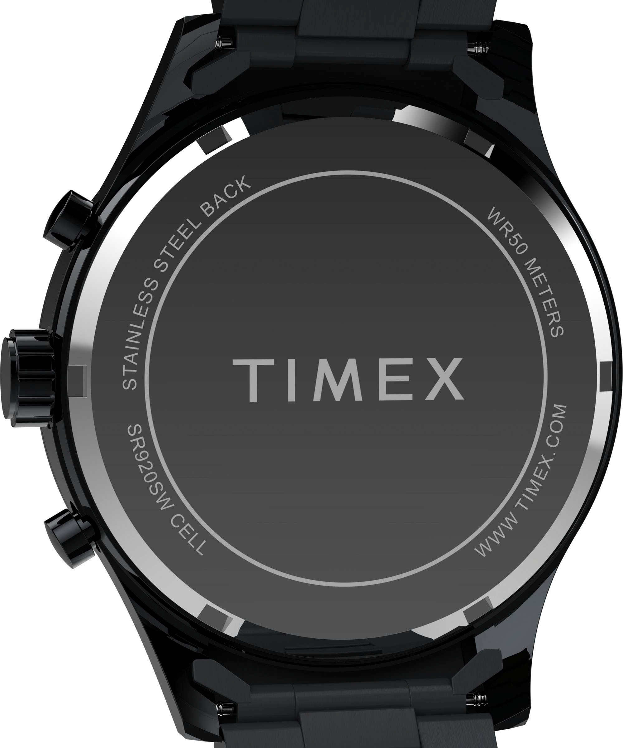 Timex Chronograph »DRESS CHRONO«, Quarzuhr, Armbanduhr, Herrenuhr,Edelstahlarmband,Stoppfunktion,Tag