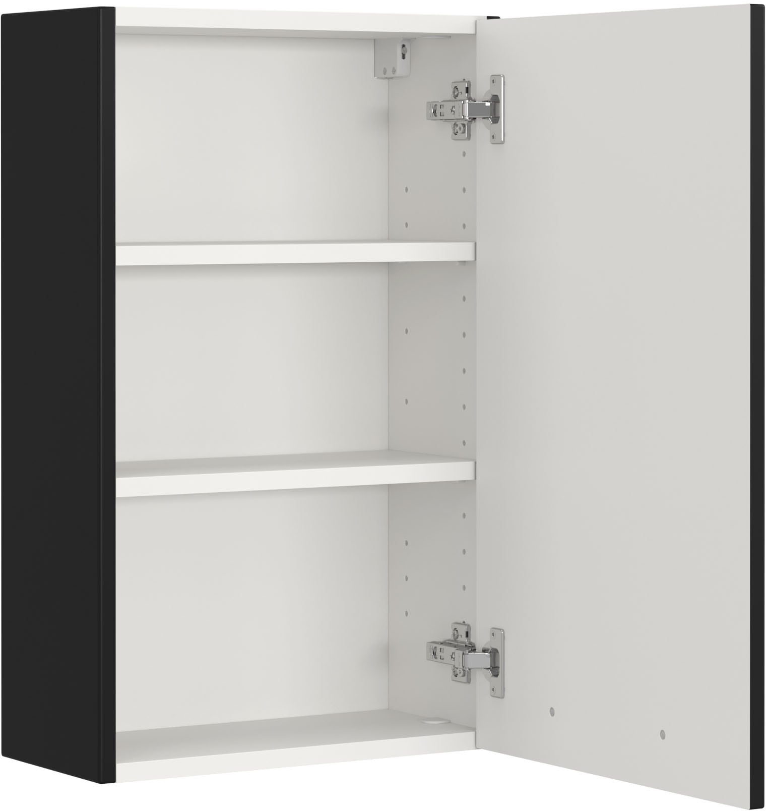 welltime Hängeschrank »SALVADA, Hängeschrank 40 cm, gedämpfte Scharniere«, Schwarz, Front und Korpus aus hochwertigen MDF, Anti-Finger-Print