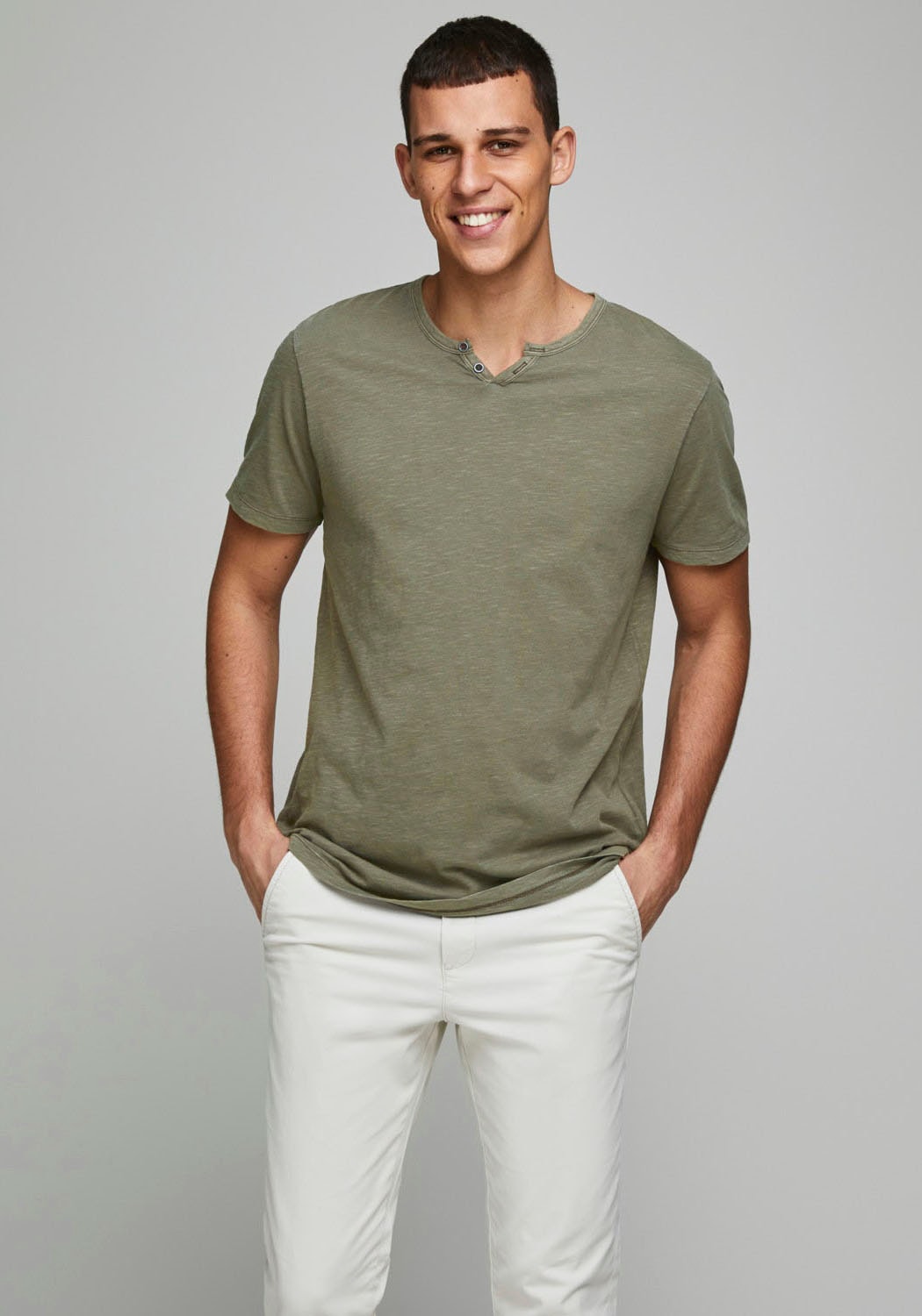 Jack & Jones T-Shirt "SPLIT NECK TEE"