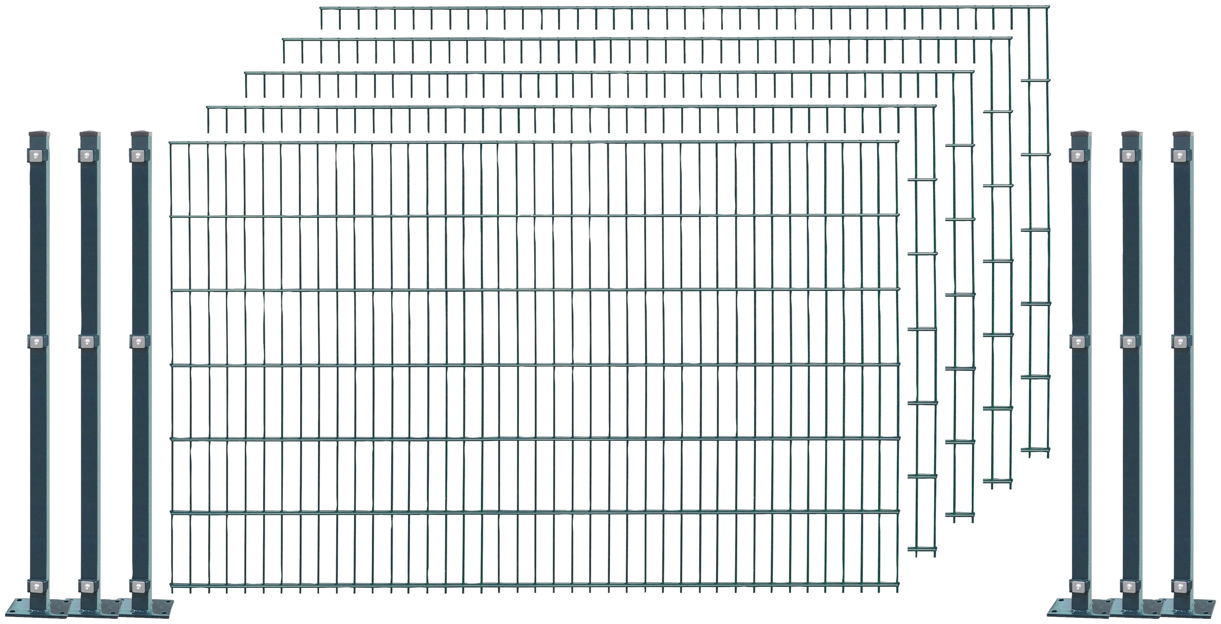 Arvotec Doppelstabmattenzaun »EASY 123 zum Aufschrauben«, Zaunhöhe 123 cm, Zaunlänge 2 - 60 m