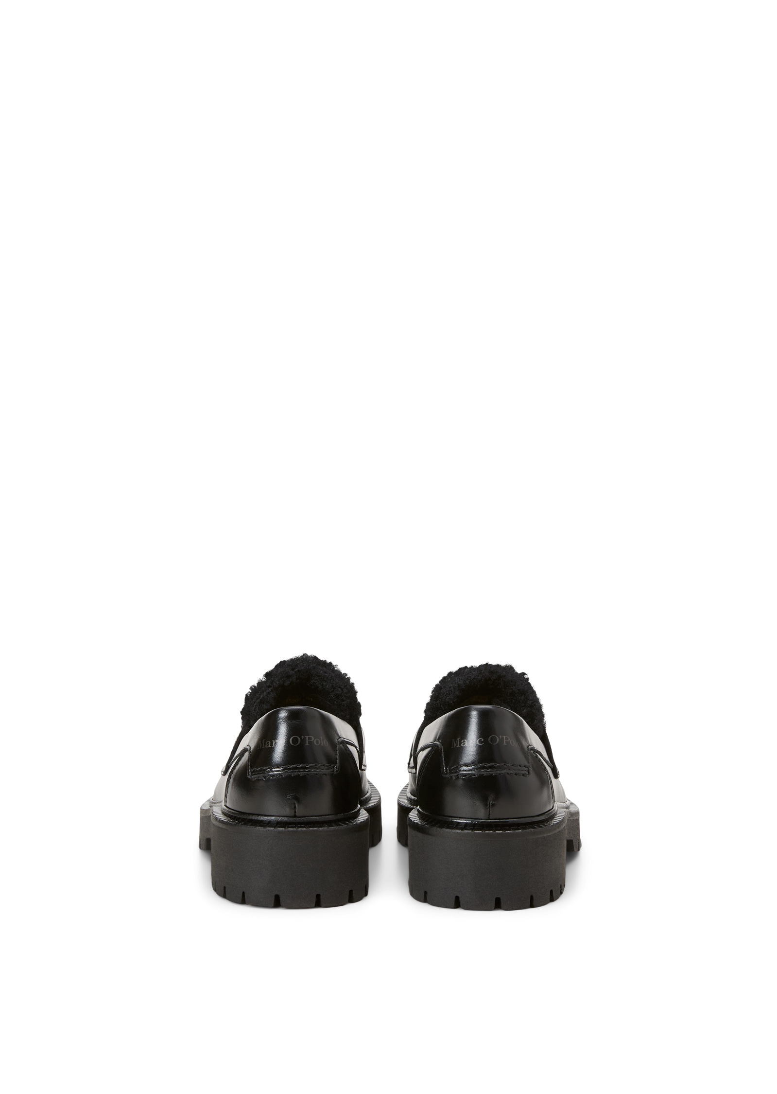 Marc O'Polo Loafer »aus gewachstem Leder und Teddyfell«