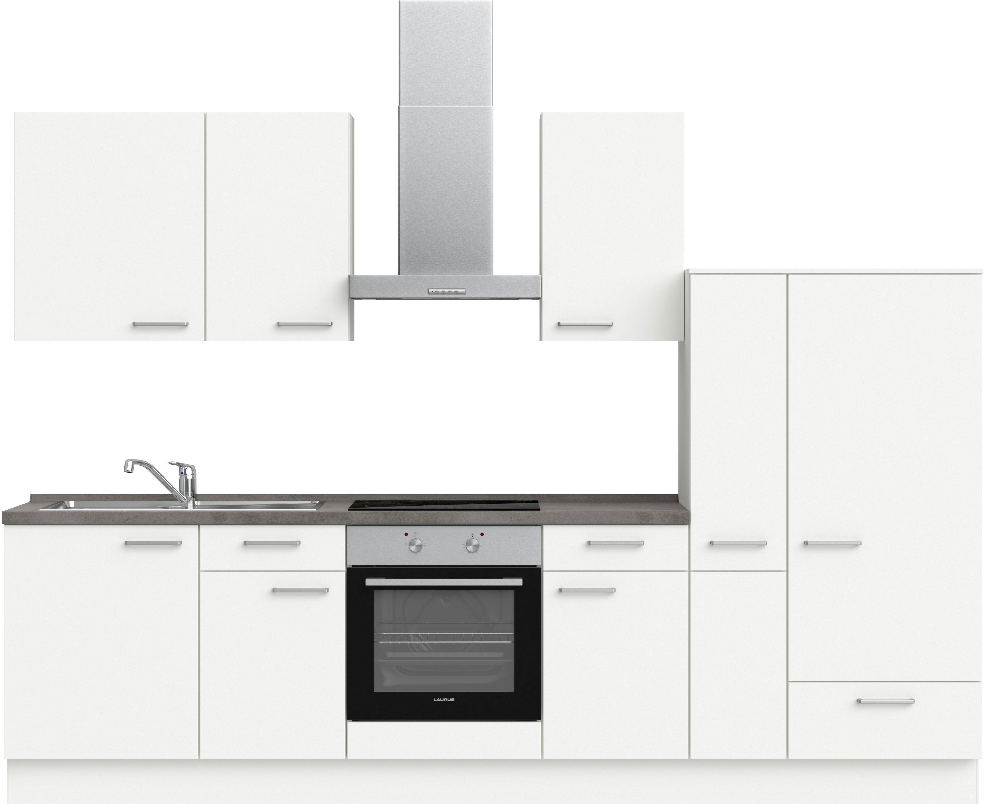 nobilia ""Touch I", NEU: individuell anpassbar mit gratis Profi-Beratung" vormontiert, Breite 300 cm, Ausrichtung wählbar, wahlw. mit E-Geräten