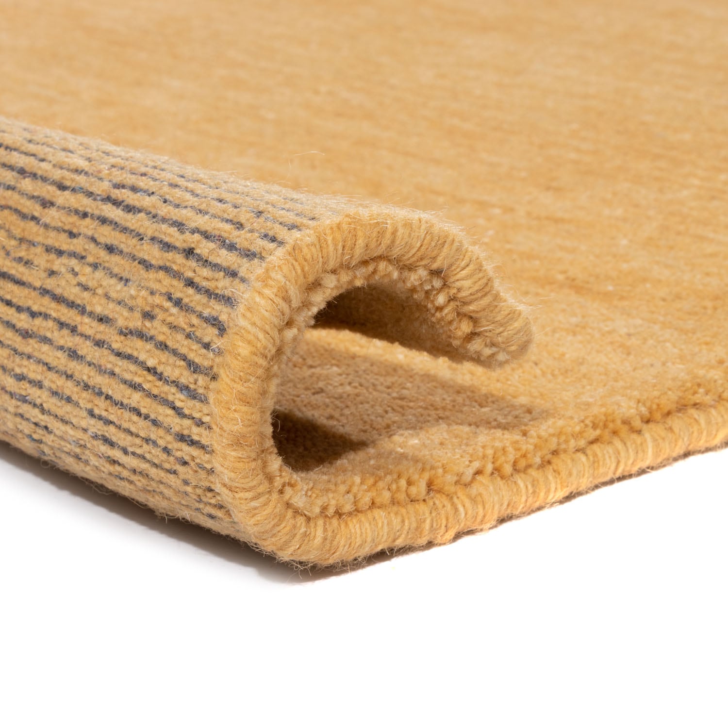 morgenland Wollteppich »Uni - Gabbeh Teppich - Softy«, rund, 1,6 mm Höhe, Gabbeh Optik, Uni Farben, reine Wolle, sehr weicher Flor, Wohnzimmer