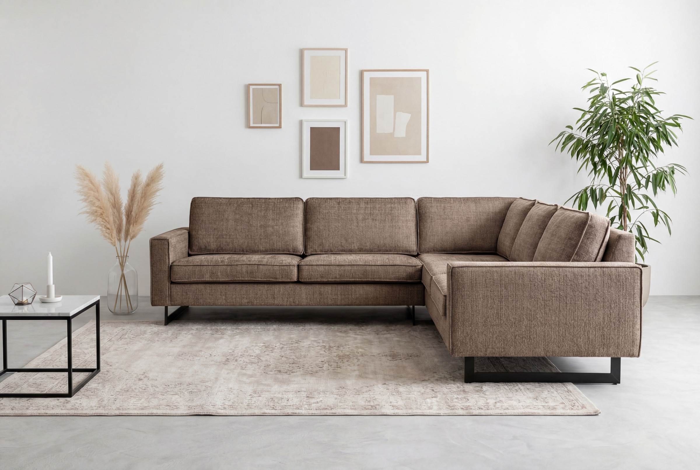 Home affaire Ecksofa "Pinto, XXL, 250/290 cm, langer Schenkel, Ottomane" Co günstig online kaufen