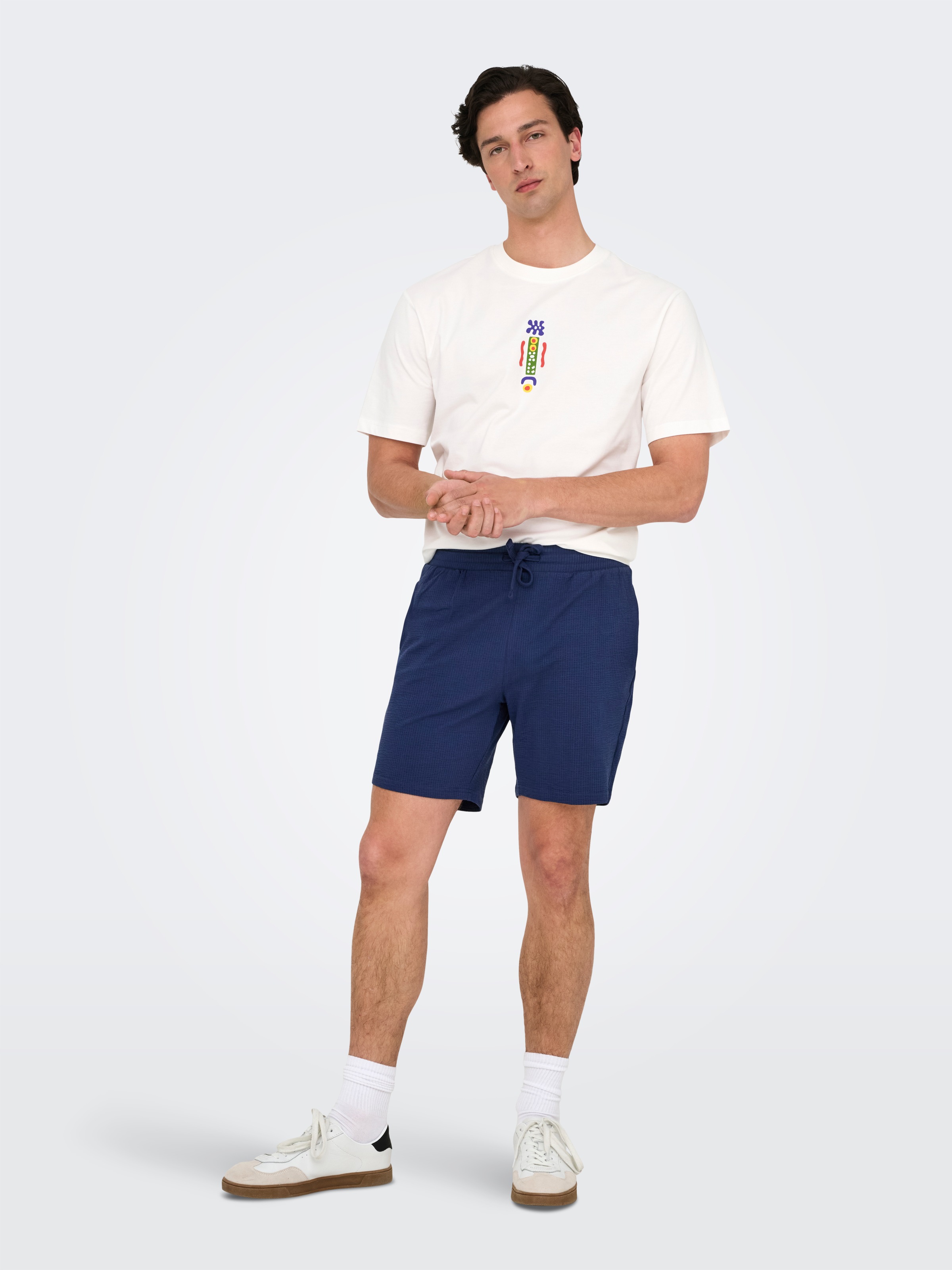 ONLY & SONS Shorts »ONSKIAN LIFE REG SEERSUCKER SHORTS NOOS«