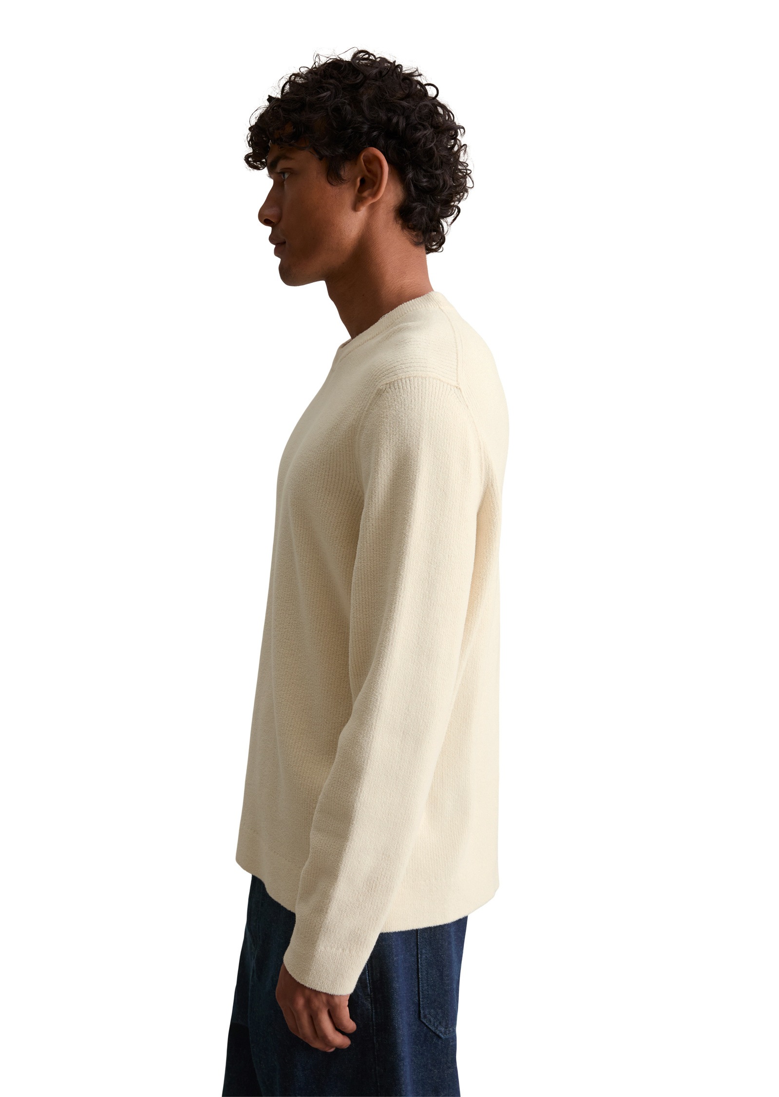 Marc OPolo DENIM Rundhalspullover "aus weichem Bio-Baumwoll-Chenille" günstig online kaufen