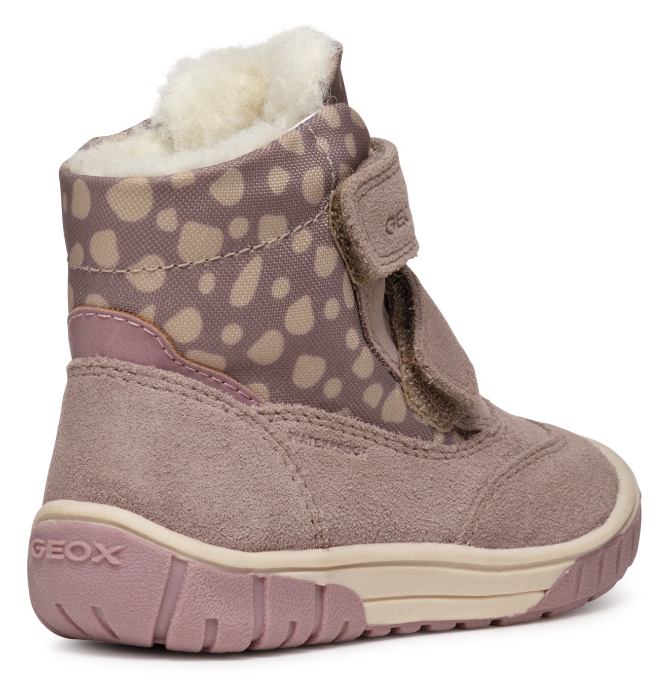 Geox Winterboots »B OMAR GIRL WPF«, Klettstiefel, Babystiefel Winterstiefel mit schönem Muster