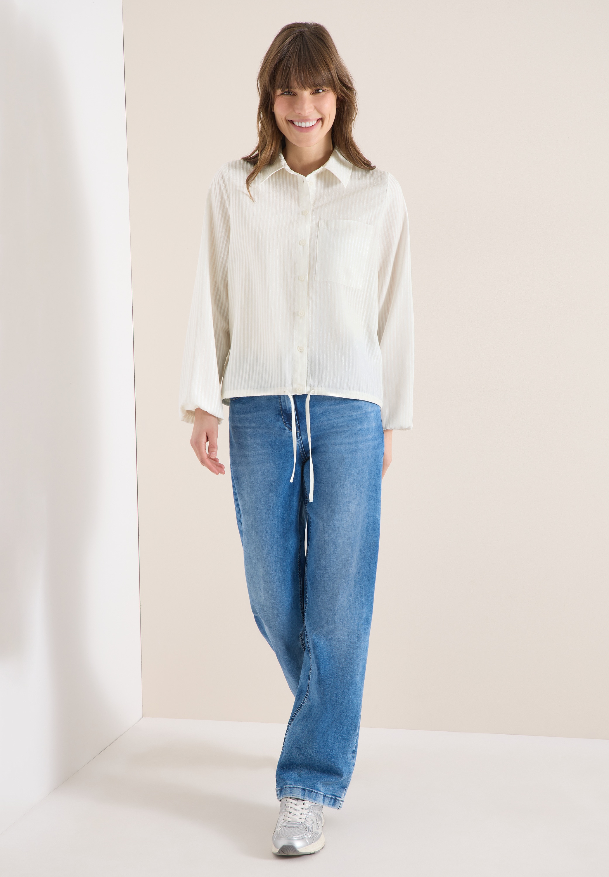 Cecil Langarmbluse mit Knopfleiste