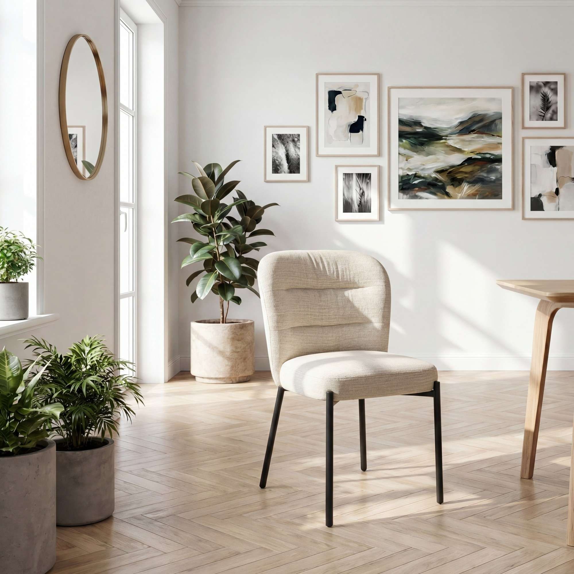OTTO home Esszimmerstuhl »Aniene« () 2 Stk.Gepolsterte Rückenlehne und Sitzfläche, Sitzhöhe 49 cm