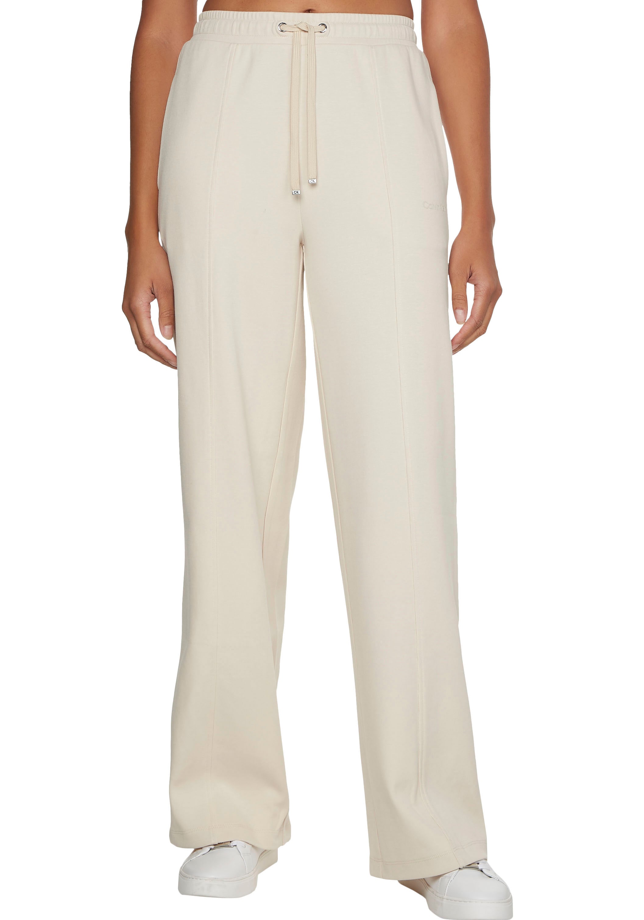 calvin klein -  Webhose "MICRO LOGO SEAM WIDE LEG PANT", mit dekorativer Längsnaht auf den Beinen