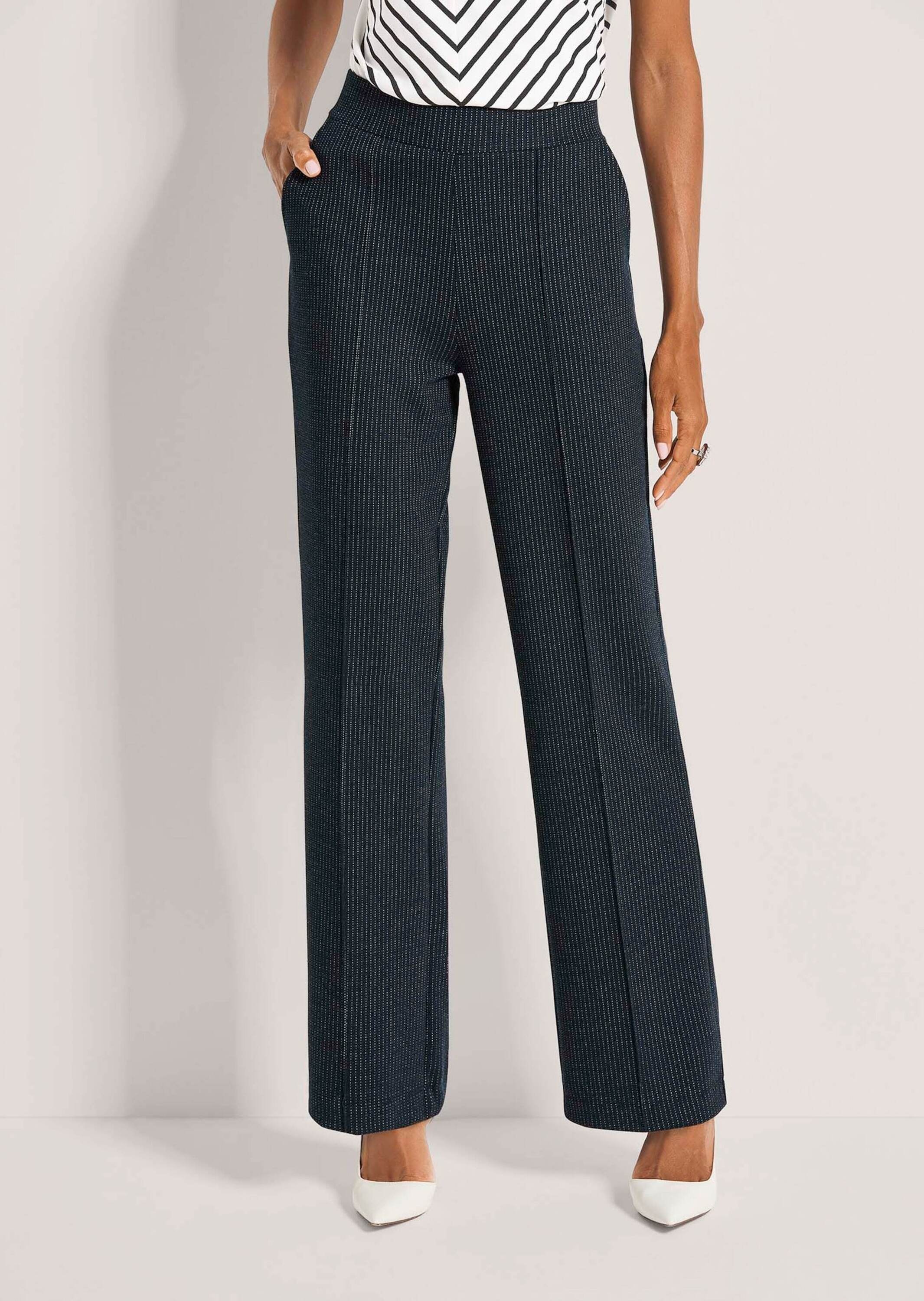 MADELEINE Jerseyhose »Palazzohose Jerseyhose mit Nadelstreifen«