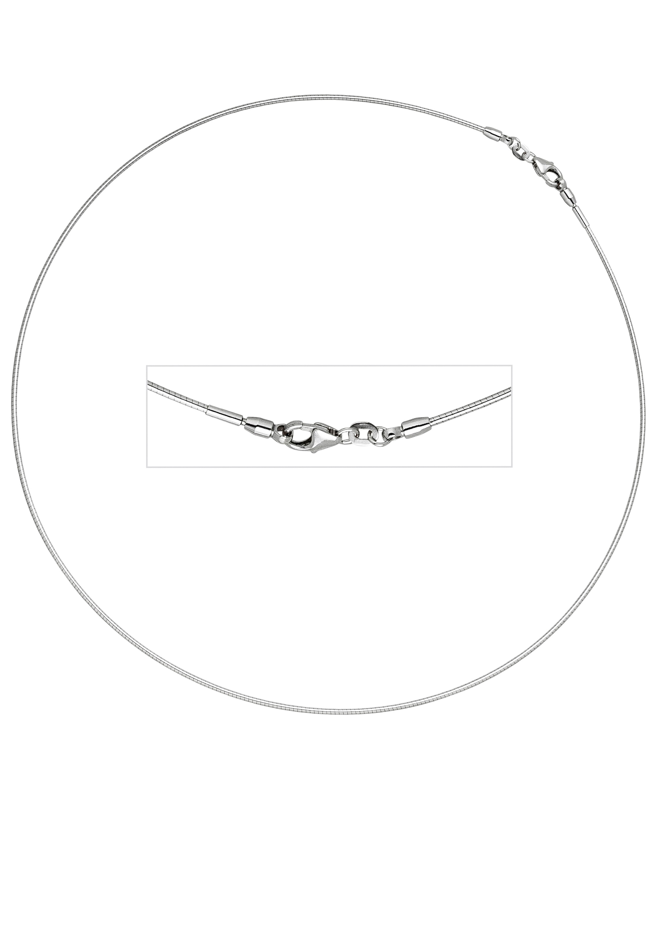 JOBO Starre Halskette 1.2 mm White Gold 585 Size 42