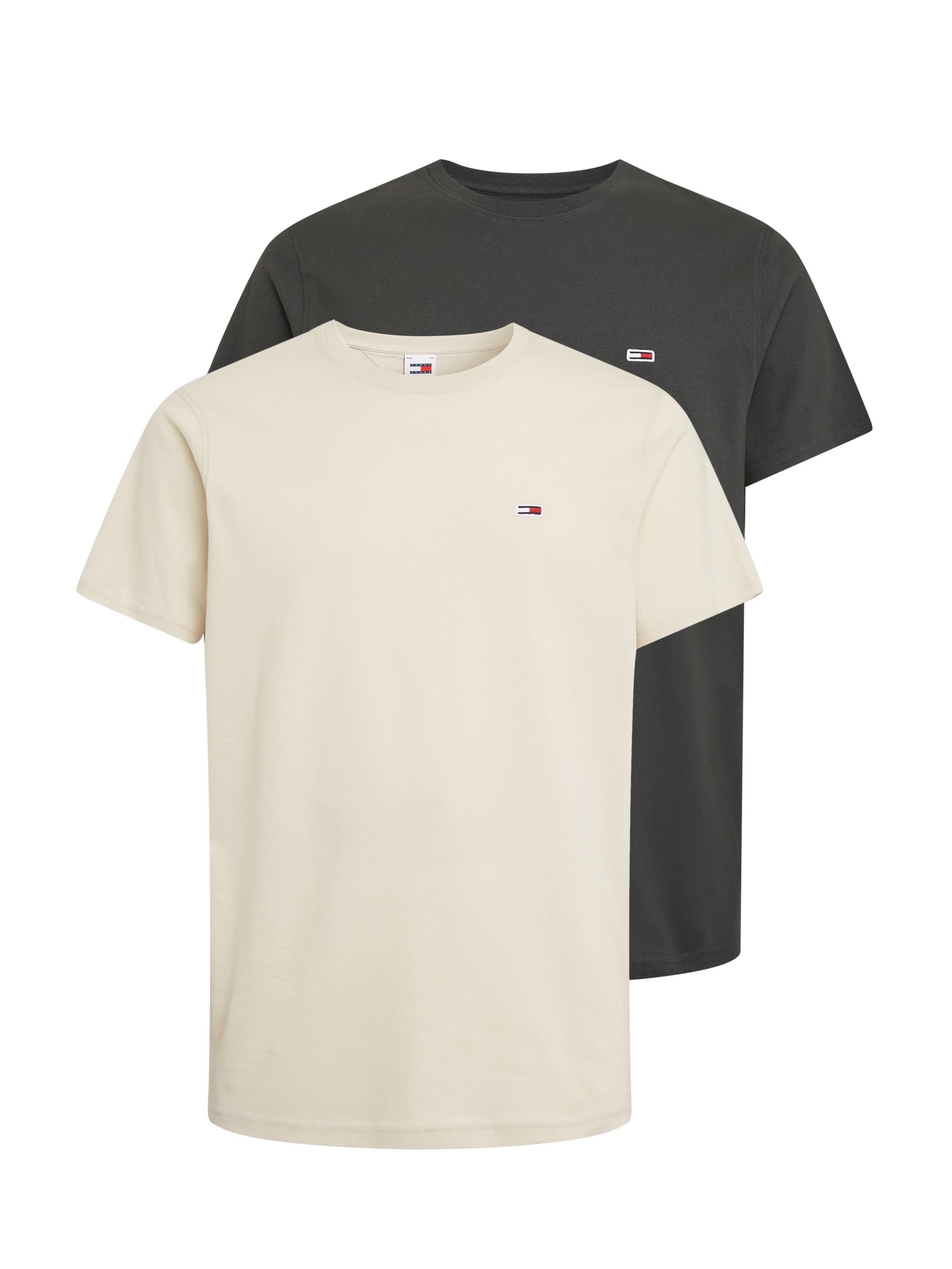 Tommy Jeans T-Shirt »TJM JERSEY | ▷ 2er-Pack), tlg., (Packung, TEE«, 2PACK BAUR SLIM mit auf 2 bestellen Markenlogo Brust der