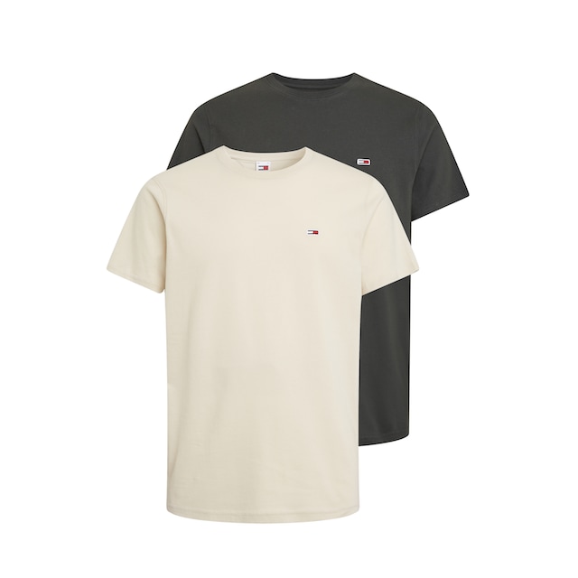 Tommy Jeans T-Shirt »TJM 2PACK SLIM JERSEY TEE«, (Packung, 2 tlg.,  2er-Pack), mit Markenlogo auf der Brust ▷ bestellen | BAUR