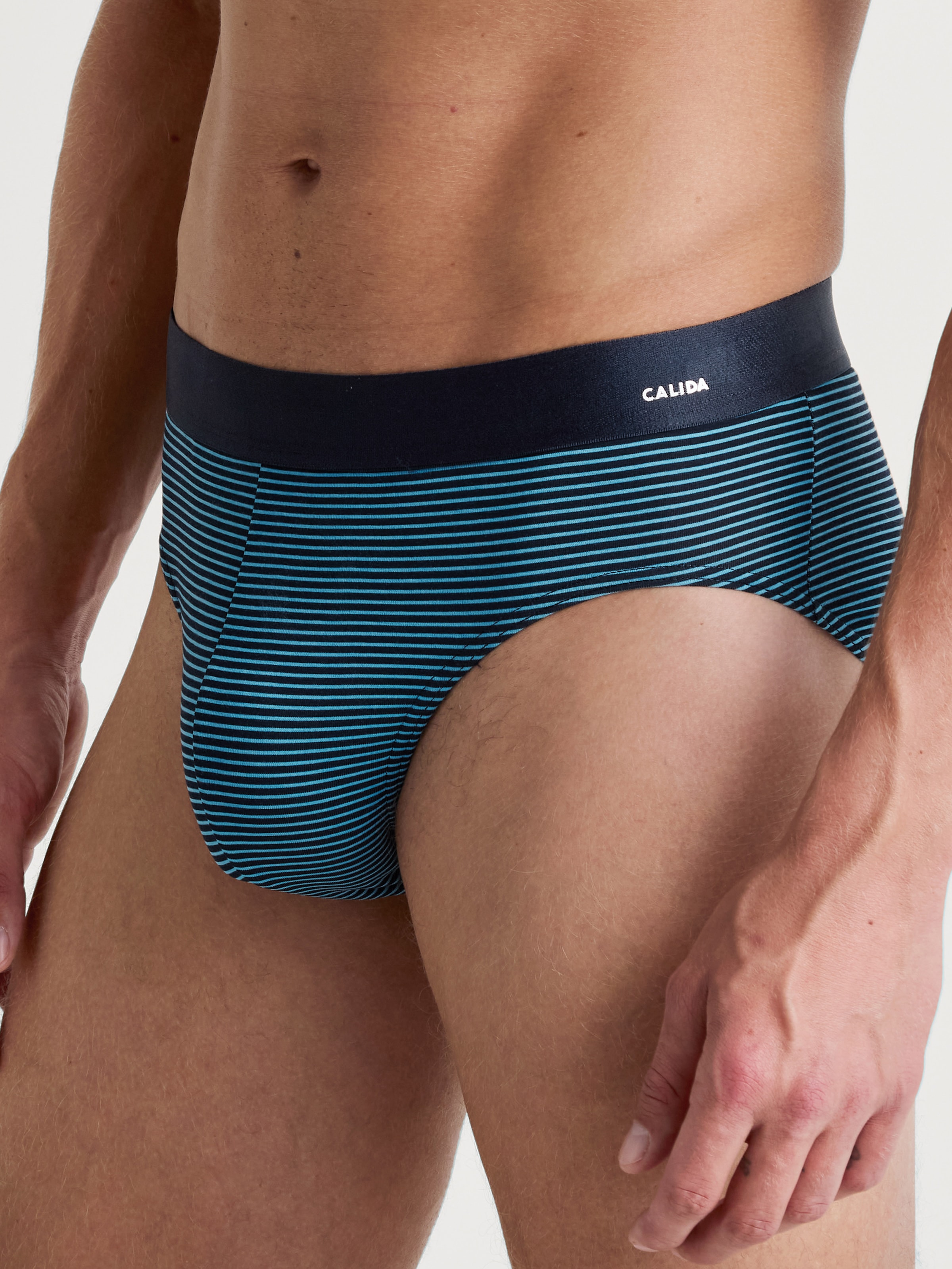 CALIDA Slip "Cotton Code Design" weicher Elastikbund, ohne Eingriff, gemust günstig online kaufen