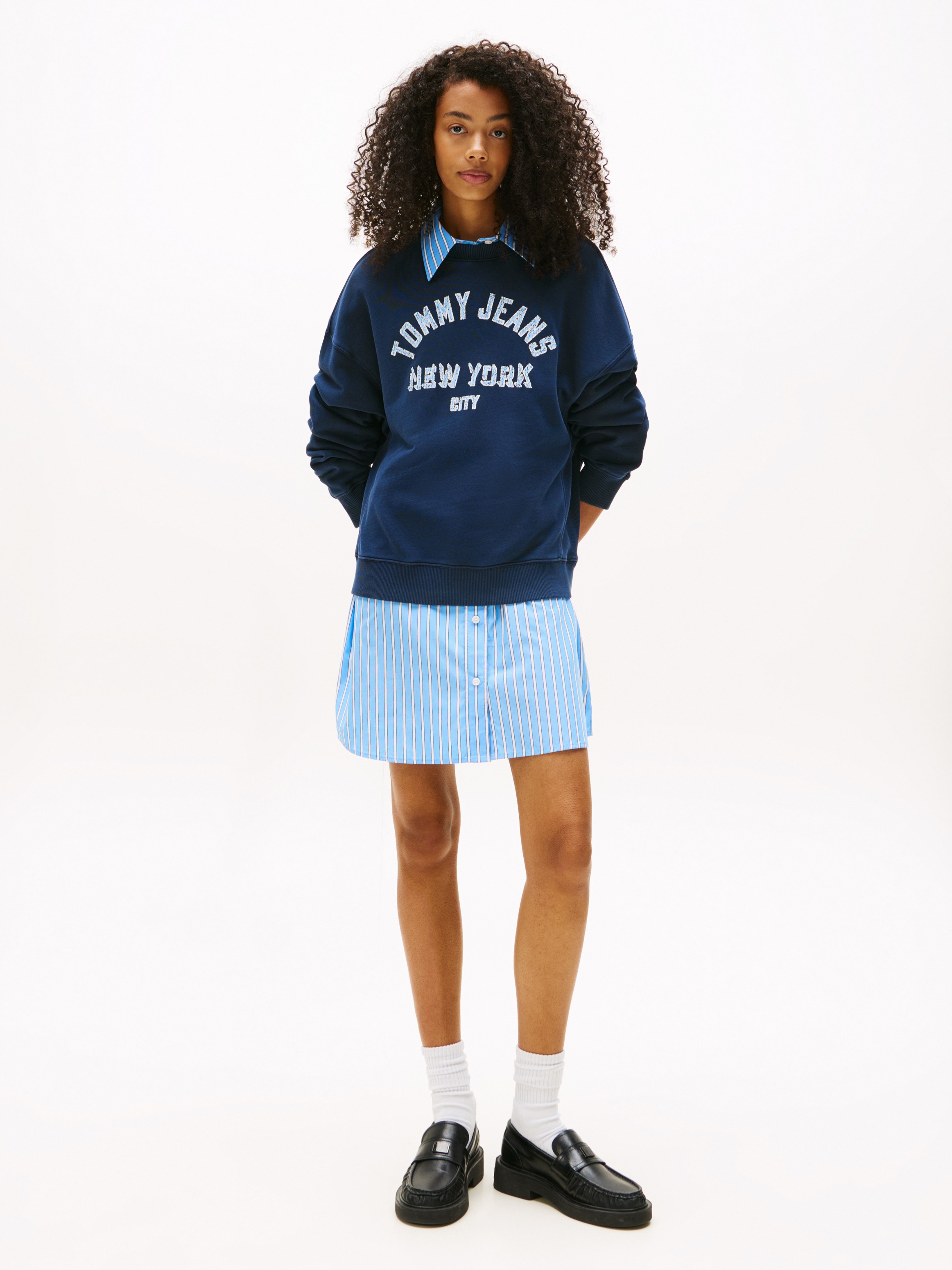 Tommy Jeans Sweatshirt "TJW BXY VARSITY OVERDYE CREW EXT" günstig online kaufen
